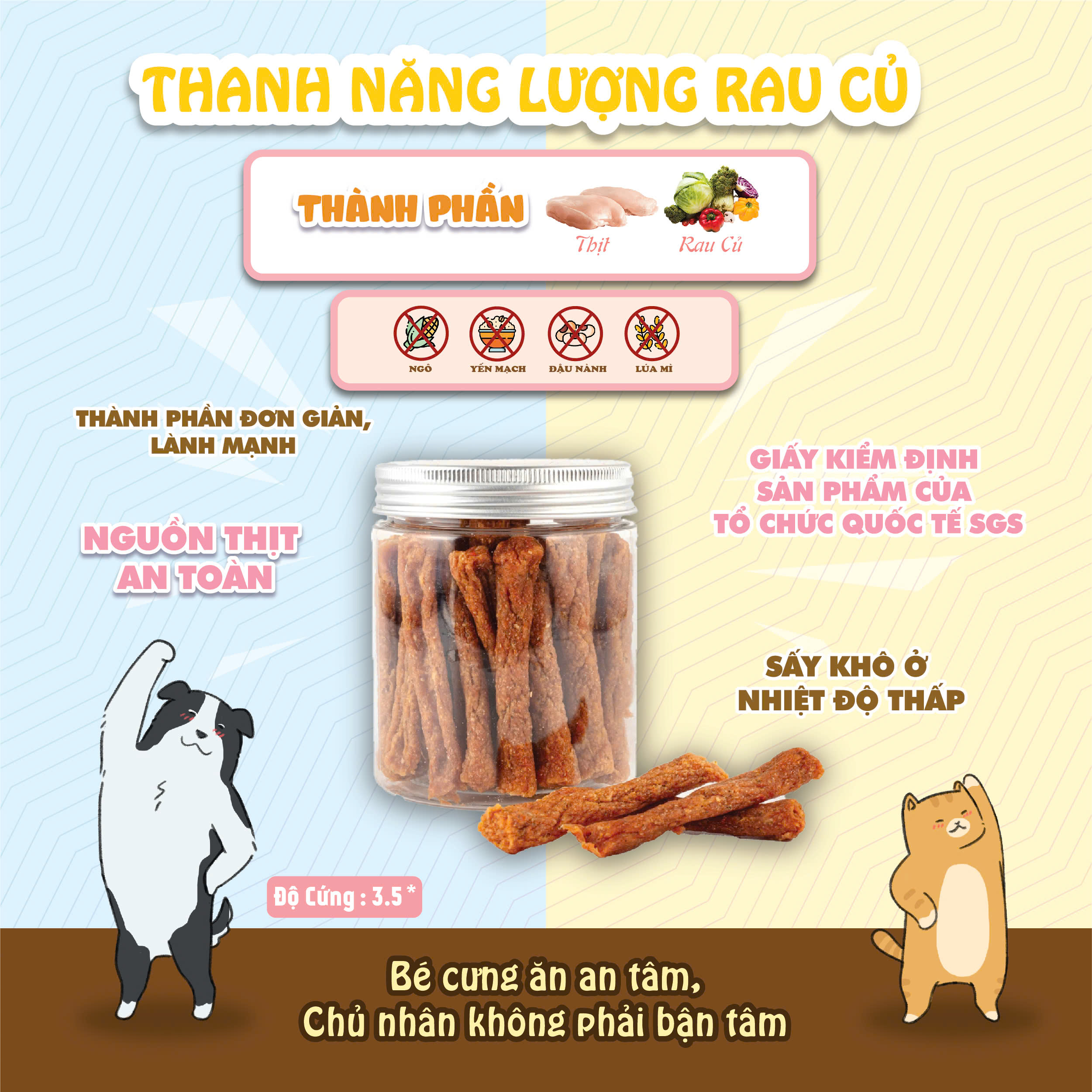 Thanh năng lượng rau củ - Bò