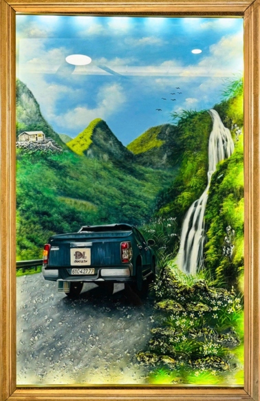 Tranh sơn dầu đắp nổi độc lạ