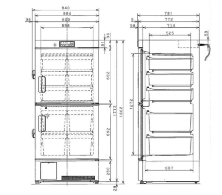 Tủ đông âm sâu -30oC, 482L, Model: MDF-U5312, Hãng: PHCBi / Nhật Bản