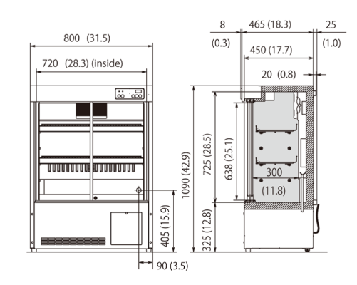 Tủ bảo quản dược phẩm/vaccin, 2~14oC, 158L, Model: MPR-S163, Hãng: PHCBi / Nhật Bản