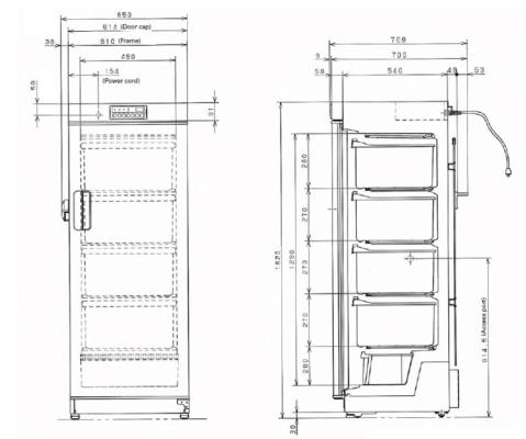 Tủ đông âm sâu -30oC, 274L, Model: MDF-U334, Hãng: PHCBi / Nhật Bản