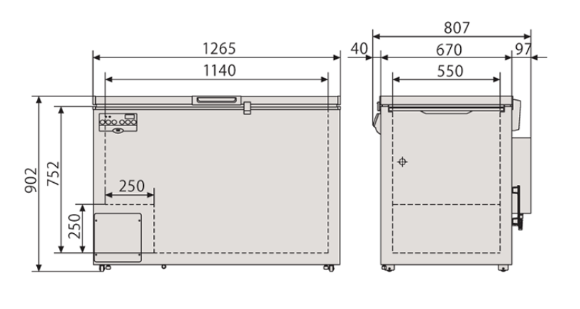 Tủ đông âm sâu -30oC, 425L, Model: MDF-437, Hãng: PHCBi / Nhật Bản