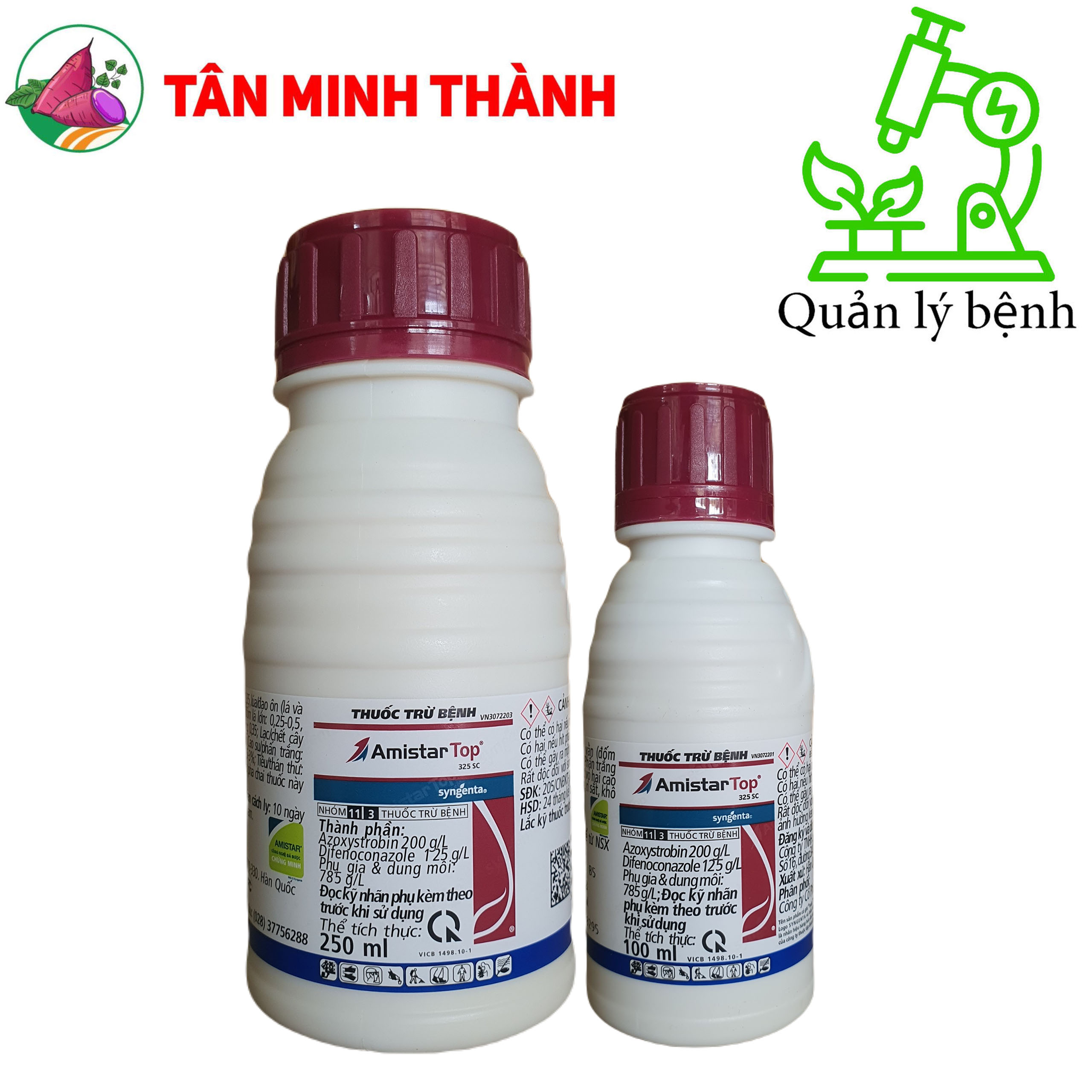 Amistar Top 325SC - Syngenta Thuốc trừ bệnh lem lép hạt, đạo ôn lúa, khô vằn, đốm lá, phấn trắng, chết cây con, thán thư, rỉ sắt, khô nứt vỏ