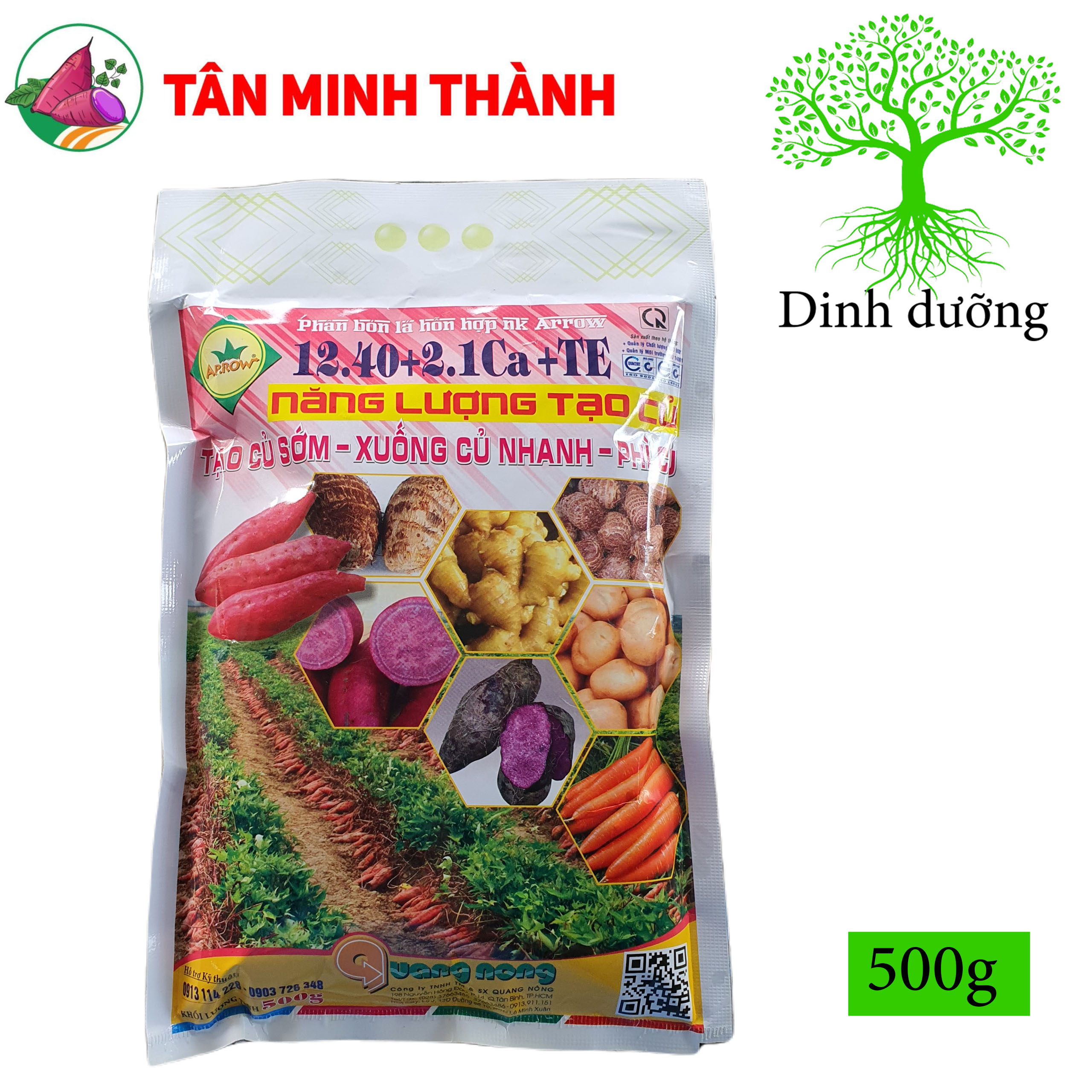12-0-40+2.1Ca+TE - Thuốc tạo củ khoai lang, xuống củ nhanh, phì củ cà rốt, khoai từ, nghệ, rừng