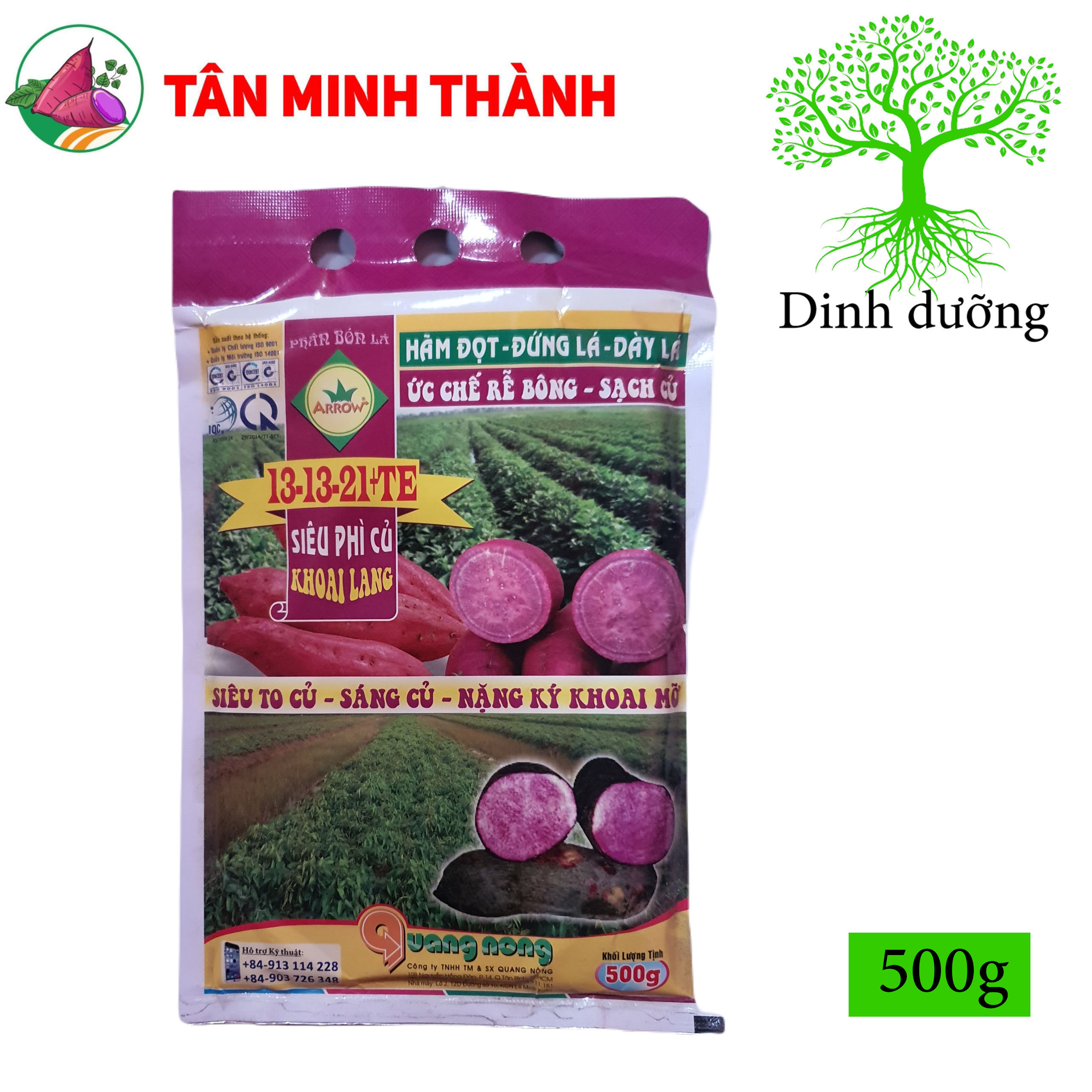 13-13-21+TE Siêu Phì Củ - Thuốc siêu to củ khoai lang, ức chế rễ bông,hình thành rễ củ, đứt rễ con, hãm đọt
