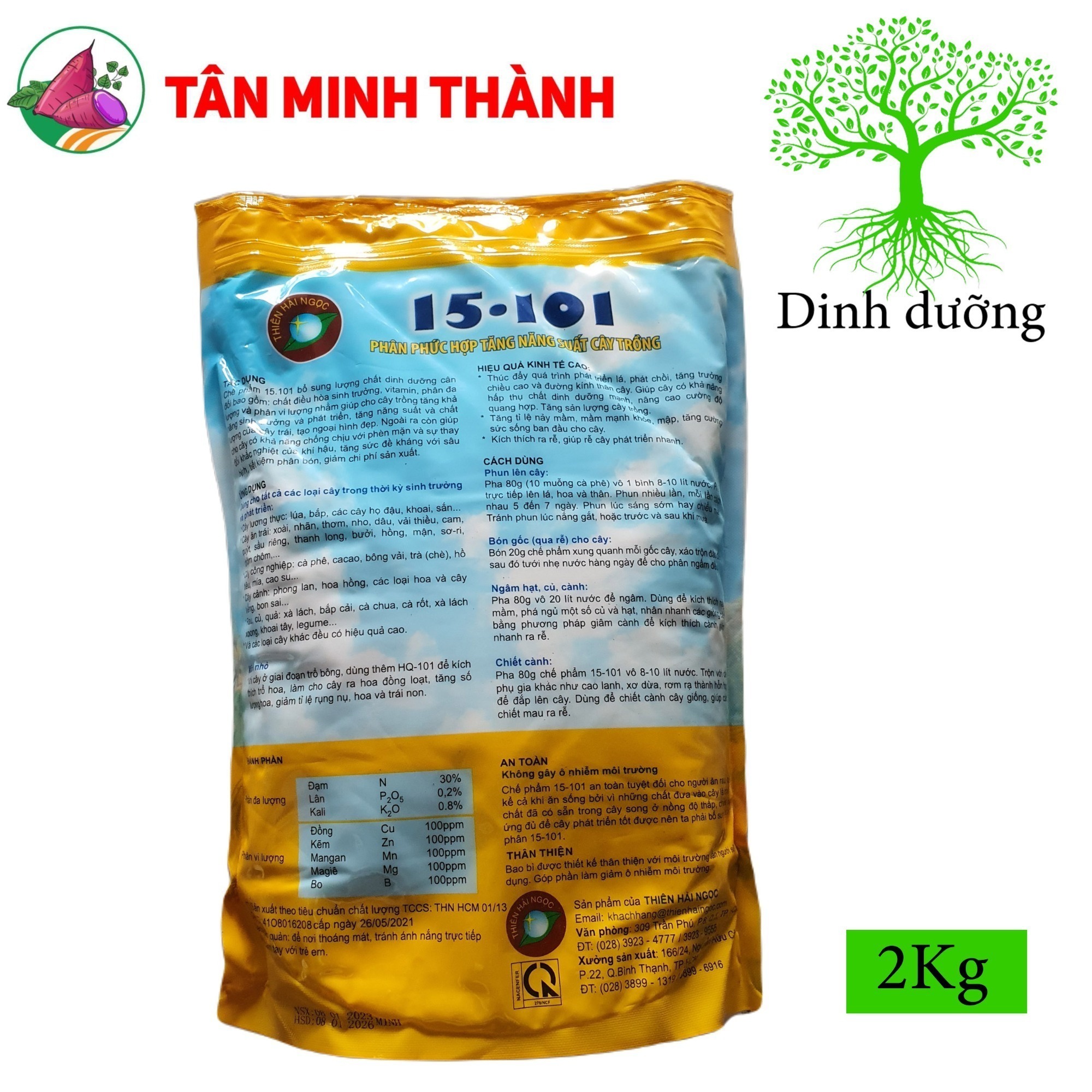 15.101 - Thiên Hải Ngọc giúp kích thích ra hoa đồng loạt, tăng số lượng hoa, đậu trái, chống rụng hoa, rụng trái