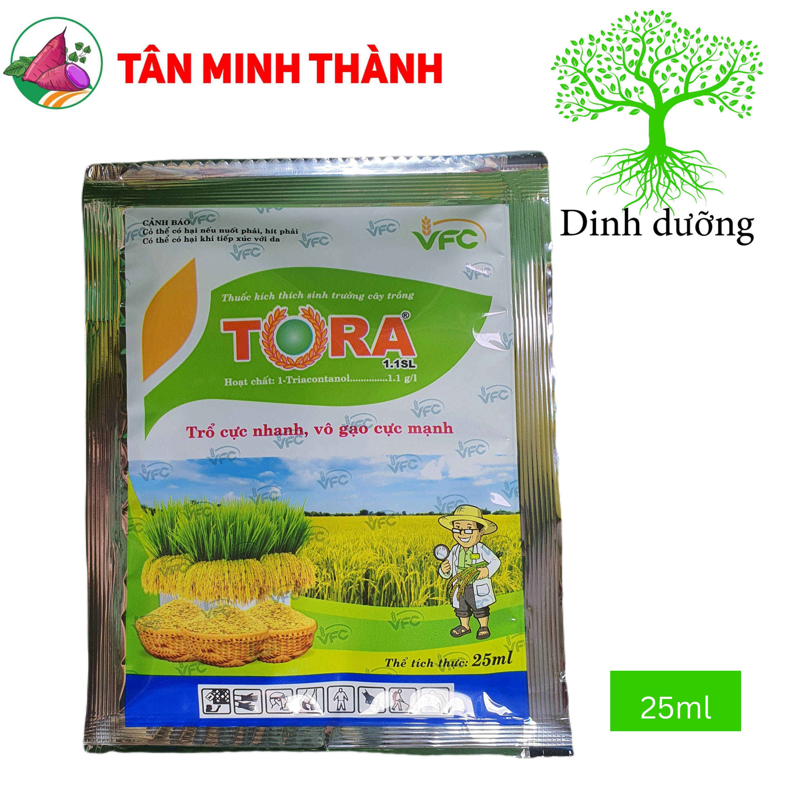 Tora 1.1SL - Thuốc kích thích sinh trưởng giúp trổ bông đồng loạt, vô gạo, to hạt, sáng hạt, chắc hạt, nặng ký, tăng năng xuất và chất lượng