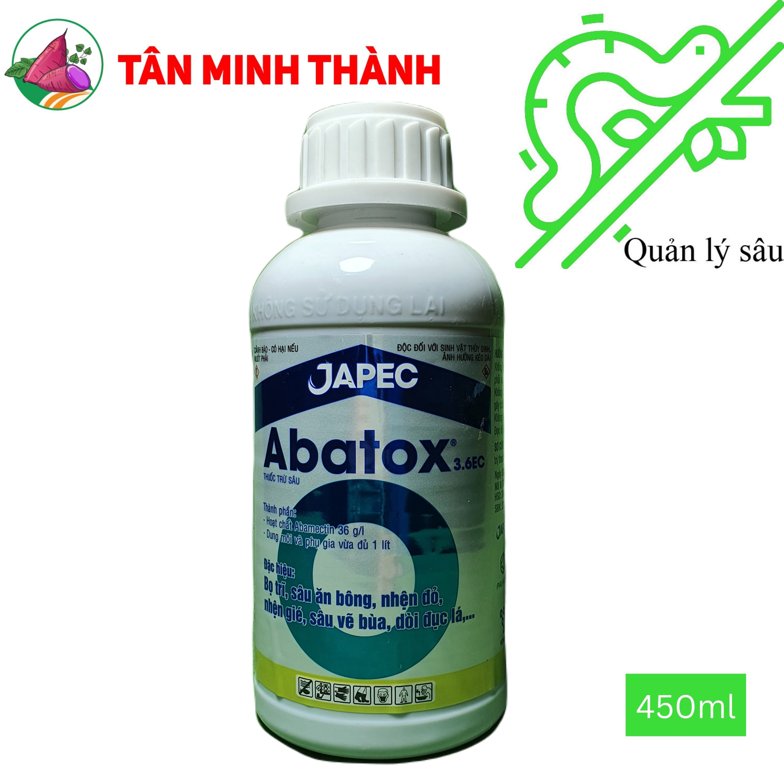 Abatox 3.6ec - Thuốc đặc trị bọ trĩ, sâu ăn bông, nhện đỏ, nhện gié, sâu vẽ bùa, dòi đục lá