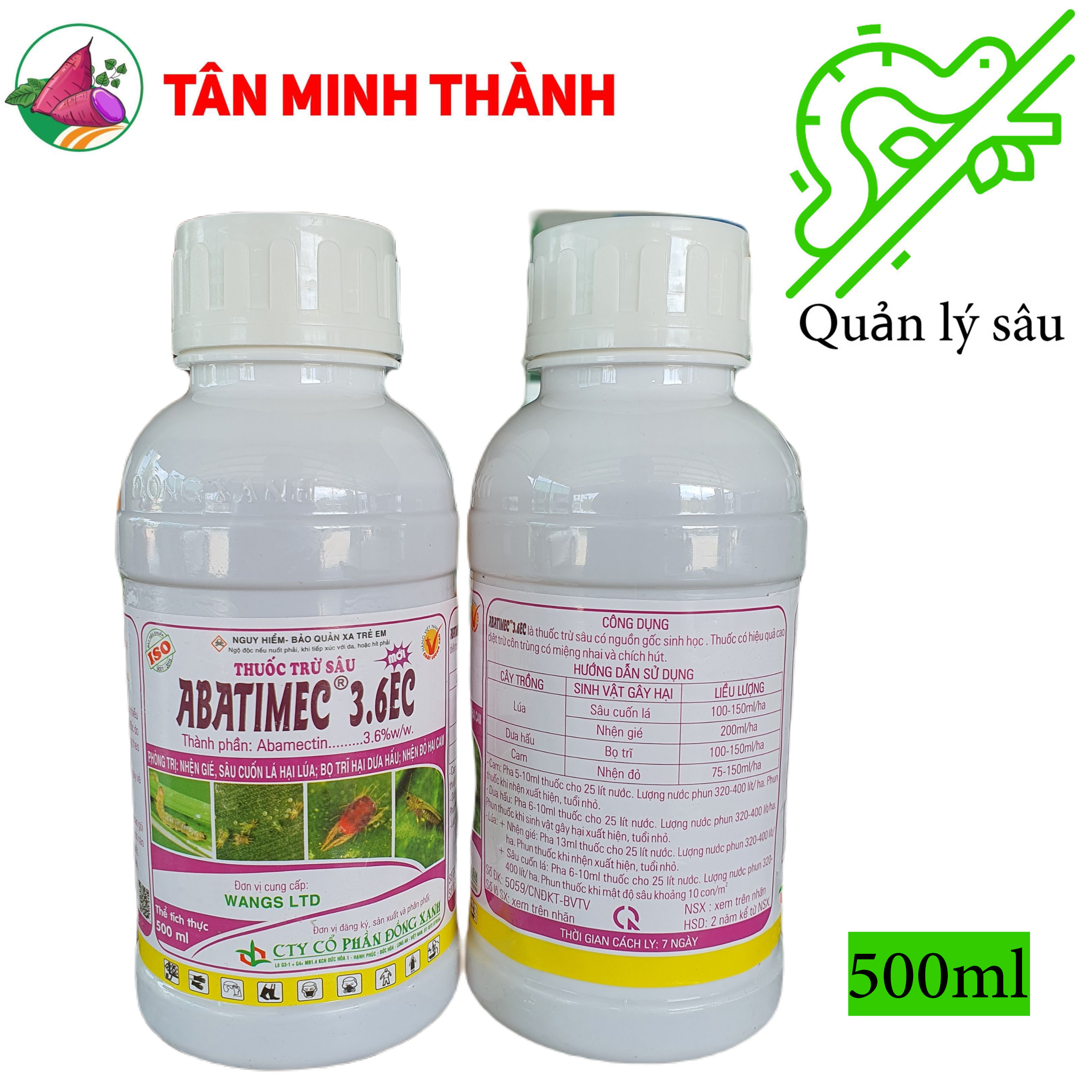 Abatimec 3.8EC - Thuốc trừ sâu sinh học đăc trị sâu cuốn lá, nhện gié, bọ trĩ, nhện đỏ