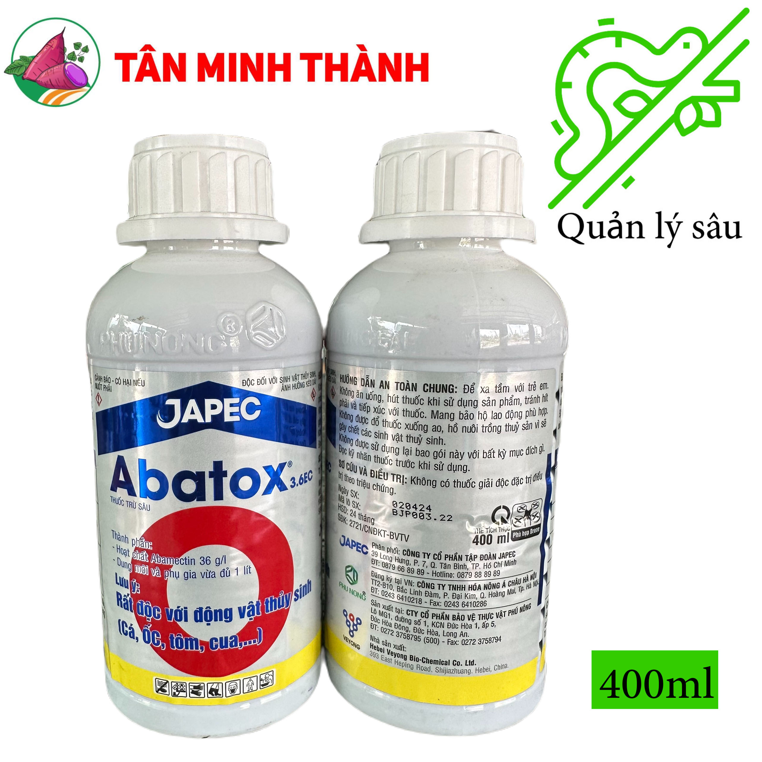 Abatox 3.6ec - Thuốc đặc trị bọ trĩ, sâu ăn bông, nhện đỏ, nhện gié, sâu vẽ bùa, dòi đục lá