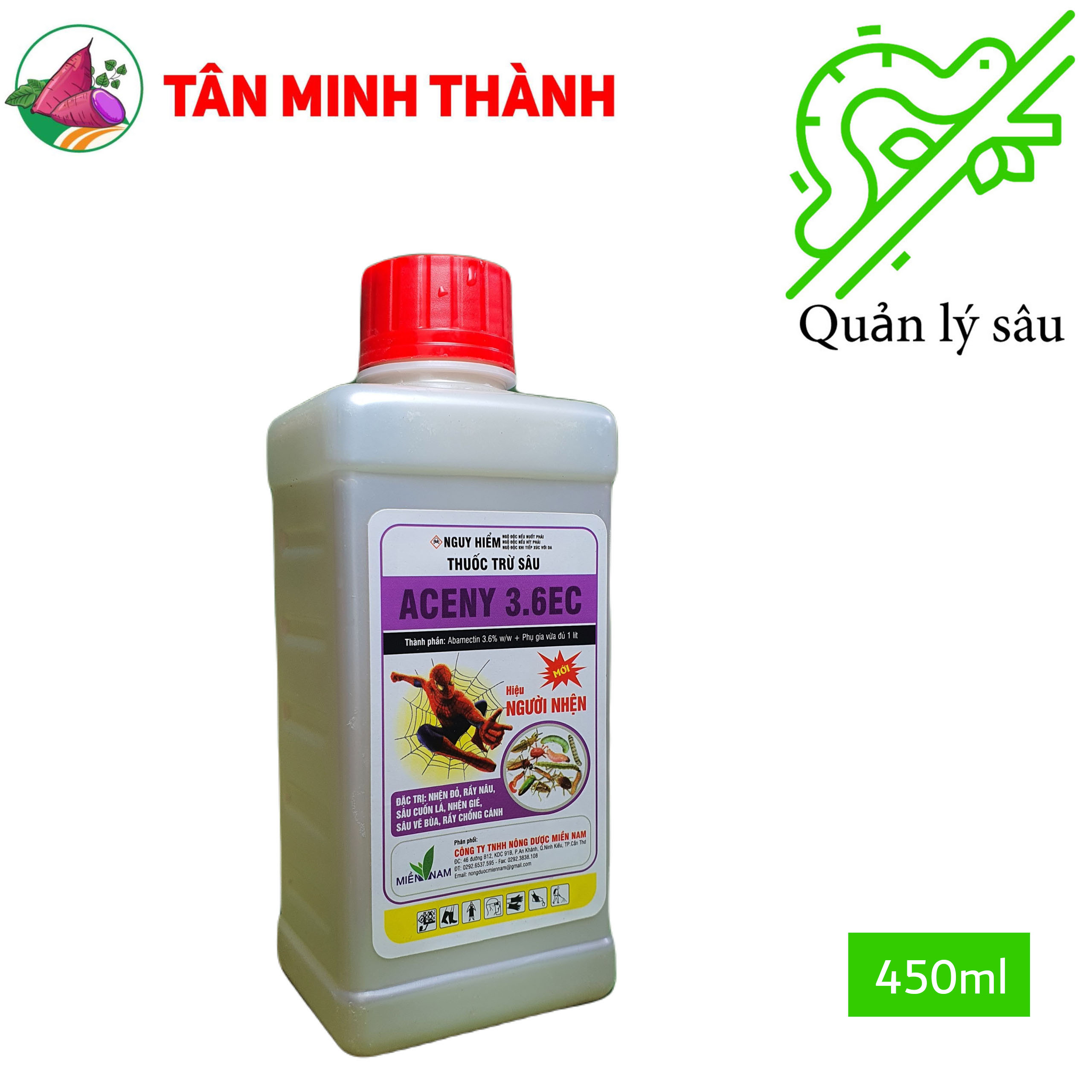 Aceny 3.6Ec - Thuốc Sinh Học Trừ Sâu Cuốn Lá, Nhện Gié, Sâu Vẽ Bùa, Dòi Đục  Lá, Rầy Chổng Cánh, Nhện Đỏ, Rầy Nâu