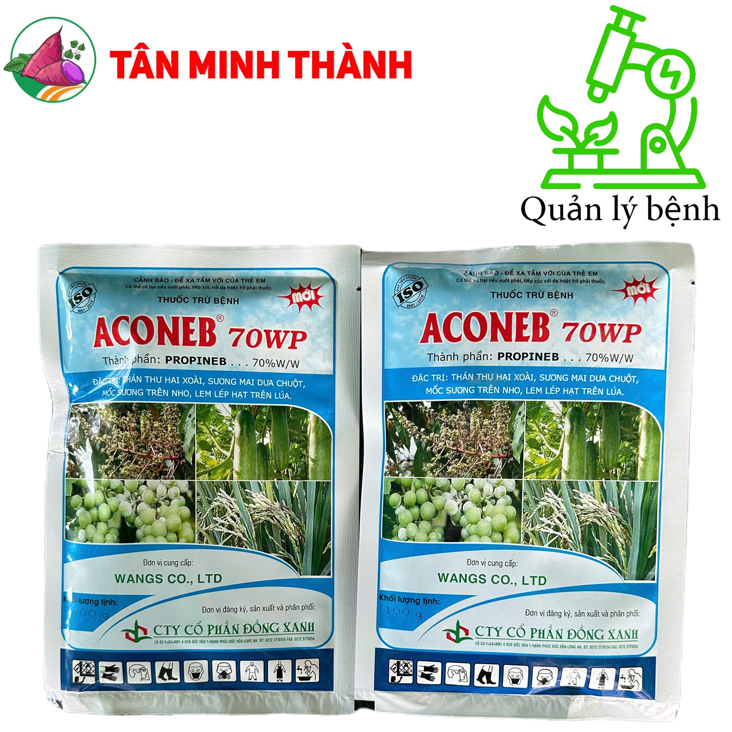 Aconeb 70WP - Thuốc đặc trị thán thư, sương mai, mốc sương, lem lép hạt