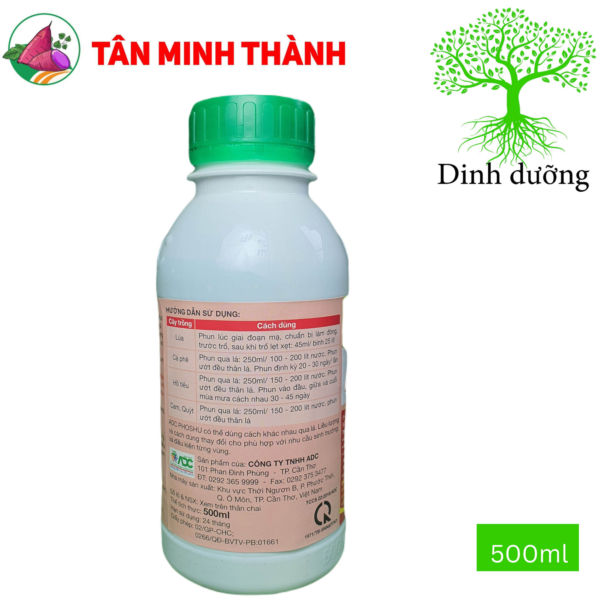ADC Phoshu 0-27-24 Chelate - Thuốc kích thích ra rễ, cứng cây, to củ, lớn trái, nặng ký, bóng da, đẹp màu, tăng đề kháng