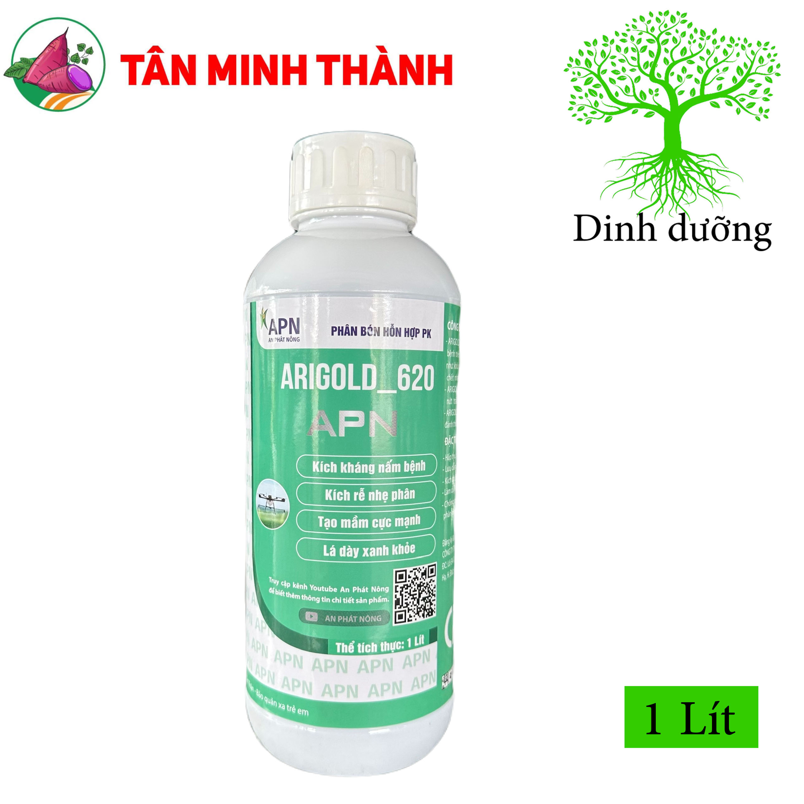 Agrigold 620 APN - Thuốc kích rễ, tạo mầm, xanh lá, dày lá, kích kháng nấm bệnh
