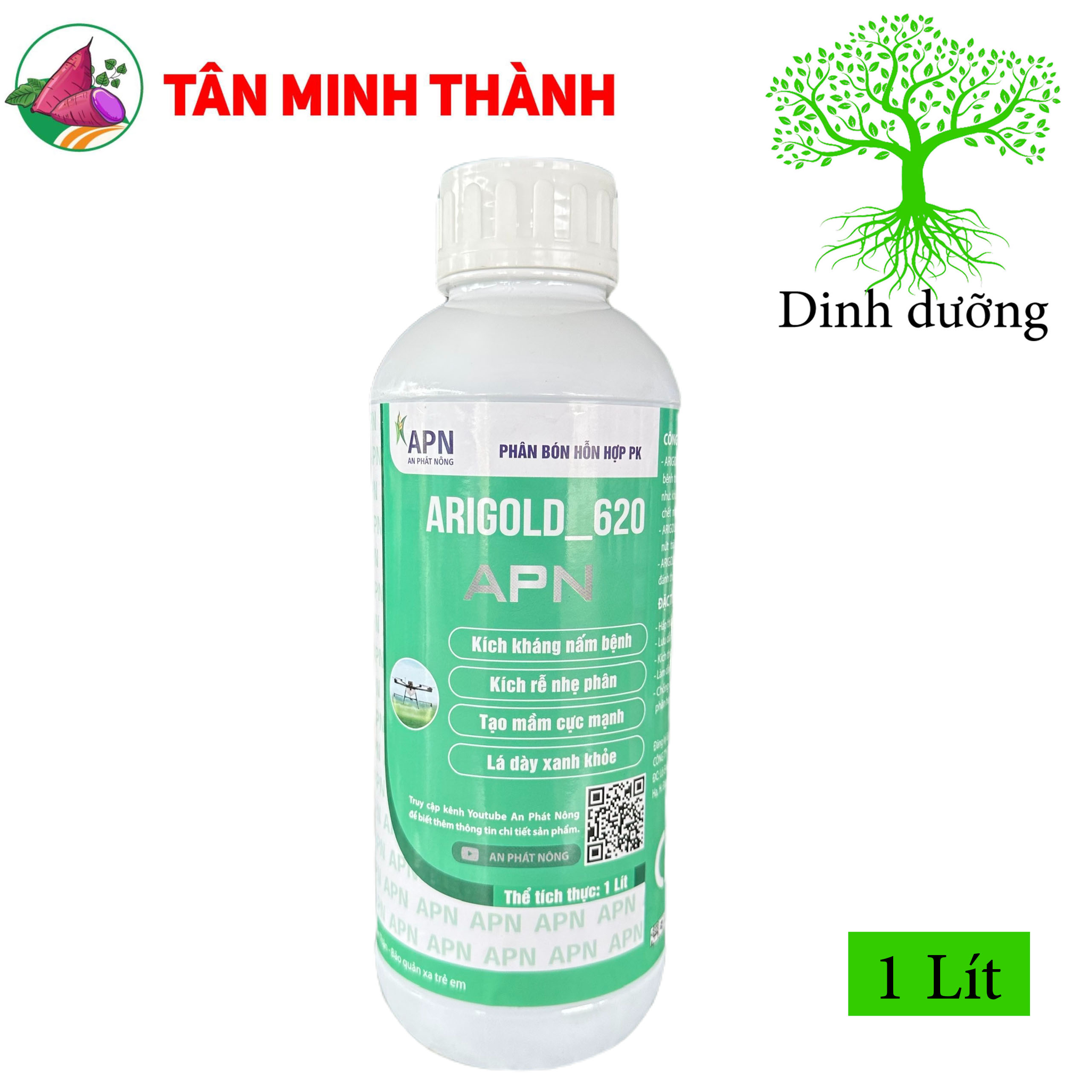 Agrigold 620 APN - Thuốc kích rễ, tạo mầm, xanh lá, dày lá, kích kháng nấm bệnh