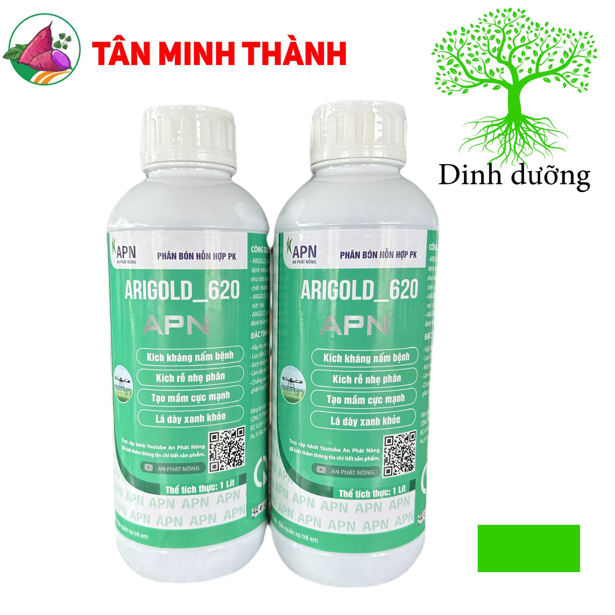 Agrigold 620 APN - Thuốc kích rễ, tạo mầm, xanh lá, dày lá, kích kháng nấm bệnh