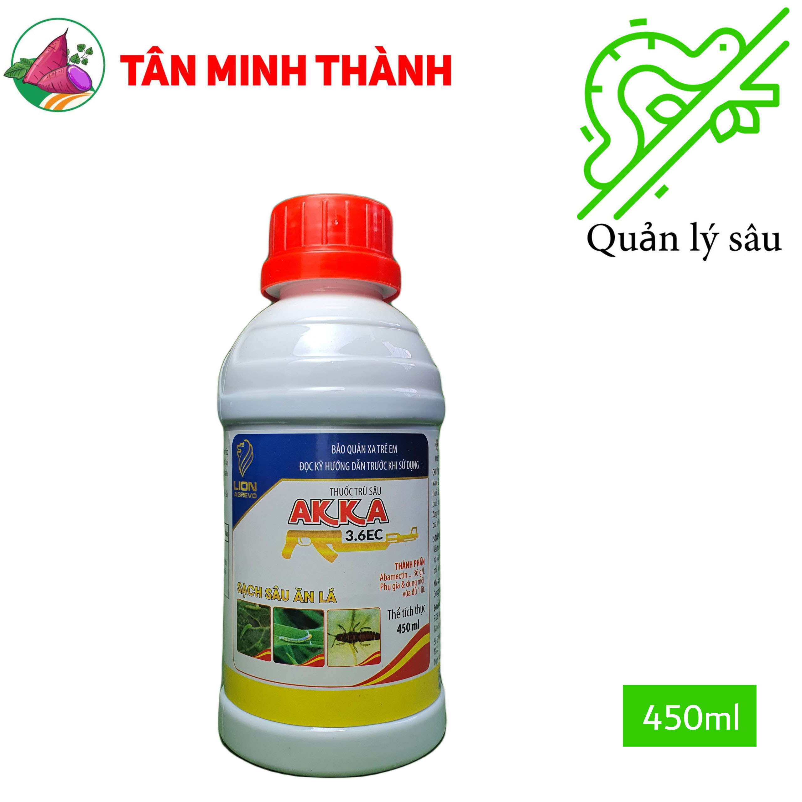 Akka 3.6EC - Thuốc trừ sâu sinh học đặc trị sâu cuốn lá, nhện gié, bọ trĩ, bù lạch, sâu tơ, sâu xanh