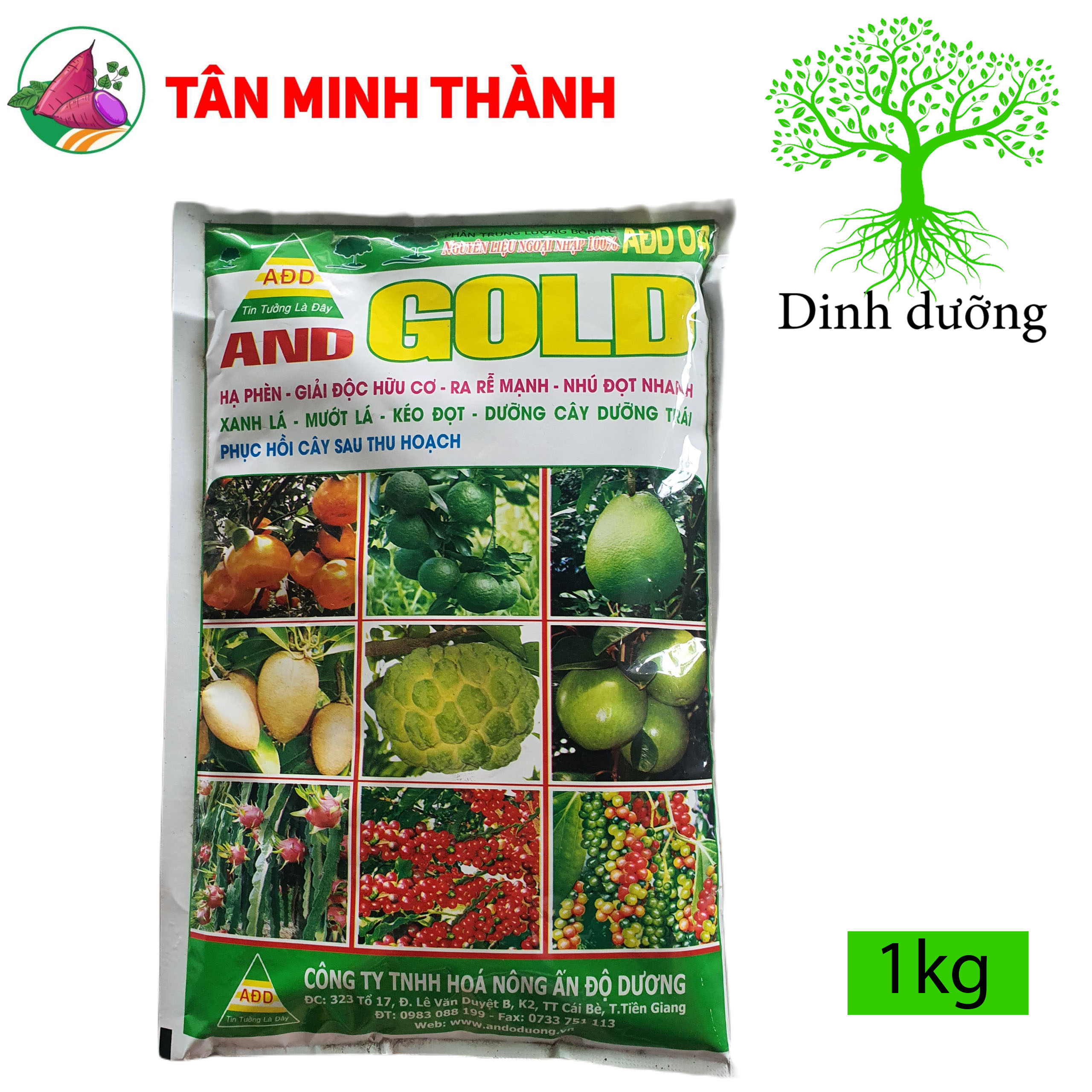 AND GOLD - Thuốc hạ phèn, giải độc hữu cơ, ra rễ mạnh, nhú đọt nhanh, kéo đọt
