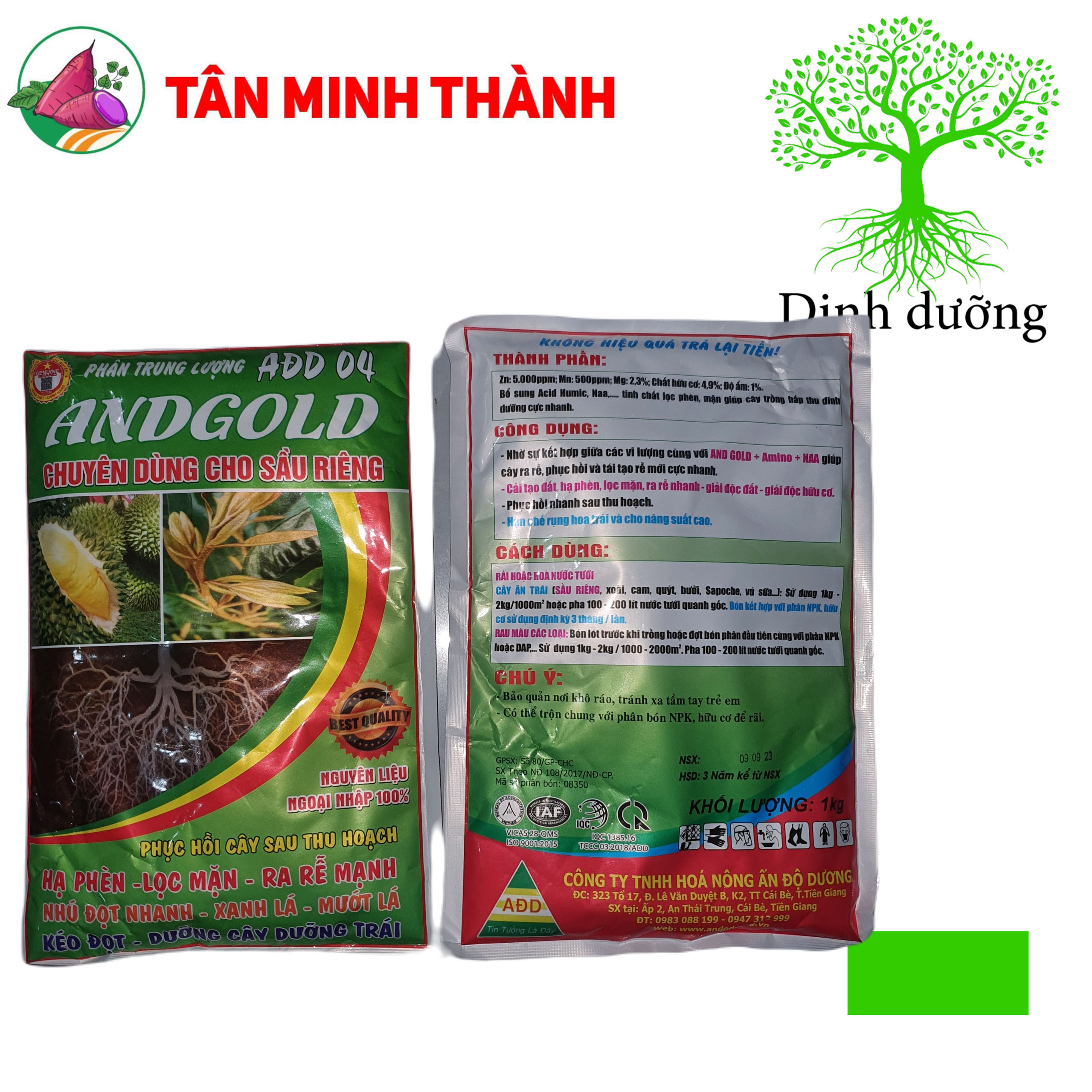 AND GOLD - Thuốc hạ phèn, giải độc hữu cơ, ra rễ mạnh, nhú đọt nhanh, kéo đọt