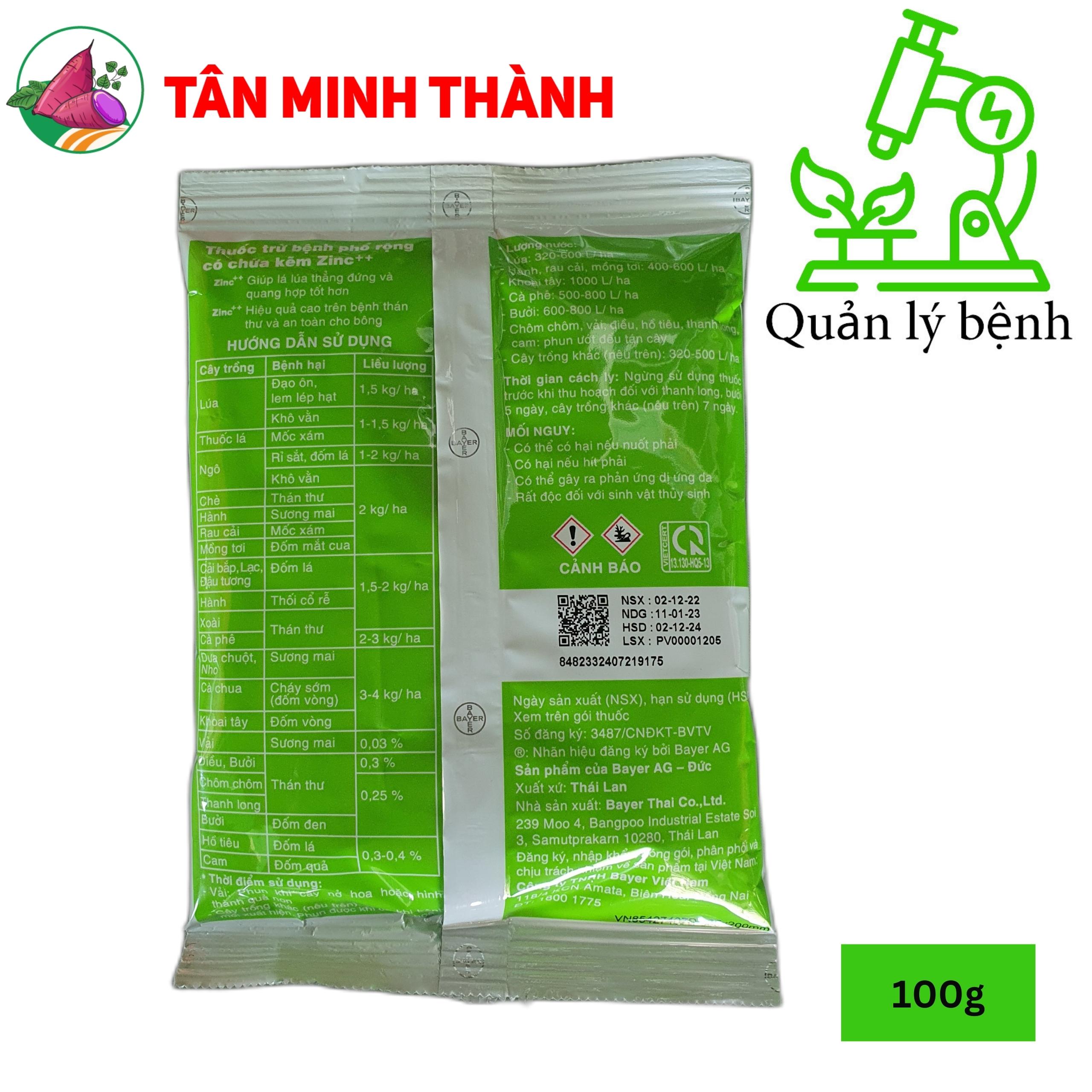 Antracol 70WP - Thuốc trừ bệnh thán thư, khô vằn, mốc xanh, rỉ sắt, suong mai, đốm lá, thối trái
