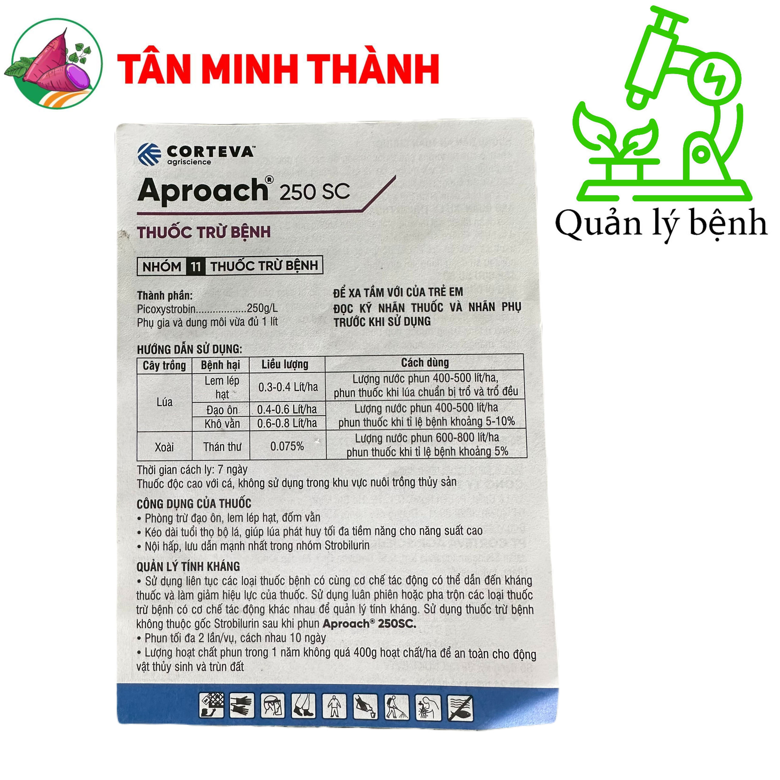 Aproach 250SC - Thuốc trừ bệnh lem lép hạt, đạo ôn, khô vằn, thán thư