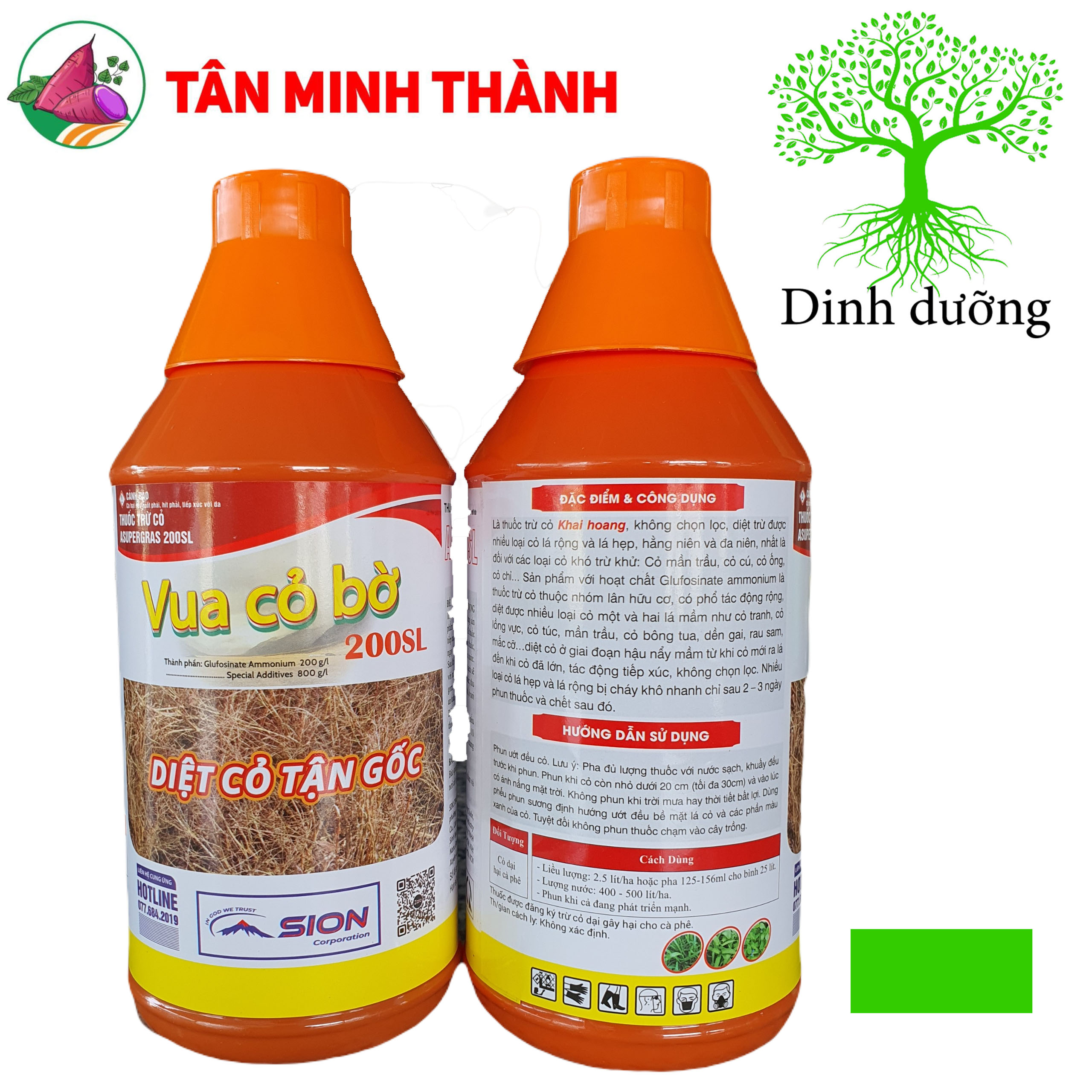Asupergras 200SL Vua Cỏ Bờ - Thuốc diệt cỏ tận gốc, diệt cỏ mần trầu, cỏ cú, cỏ ống, cỏ chỉ, cỏ tranh, cỏ túc, cỏ mần trầu, mắc cở, rau sam