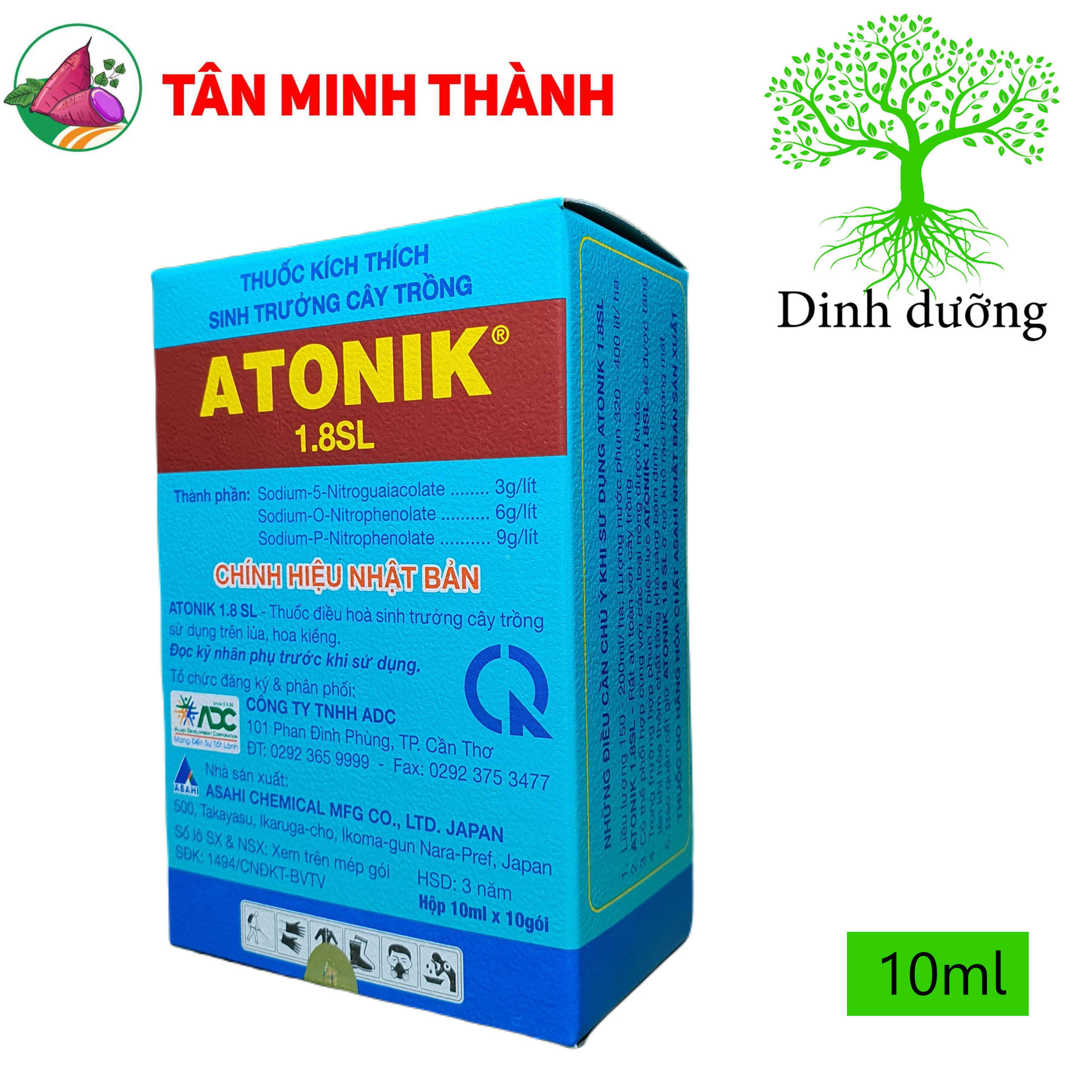 Atonik ADC 1.8SL - Thuốc kích thích ra rễ, nảy mầm, ra hoa, đậu quả, tăng trọng lượng