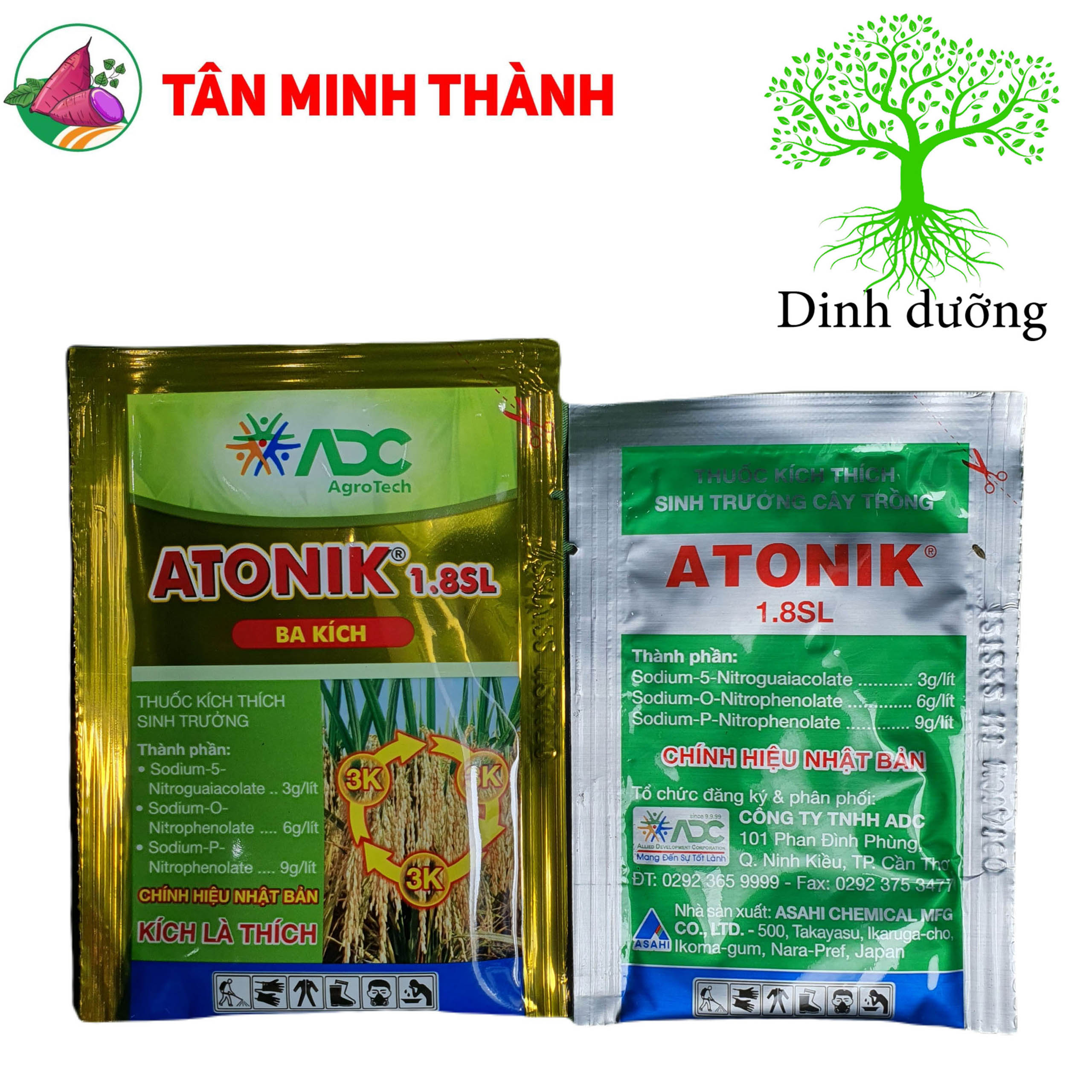 Atonik ADC 1.8SL - Thuốc kích thích ra rễ, nảy mầm, ra hoa, đậu quả, tăng trọng lượng