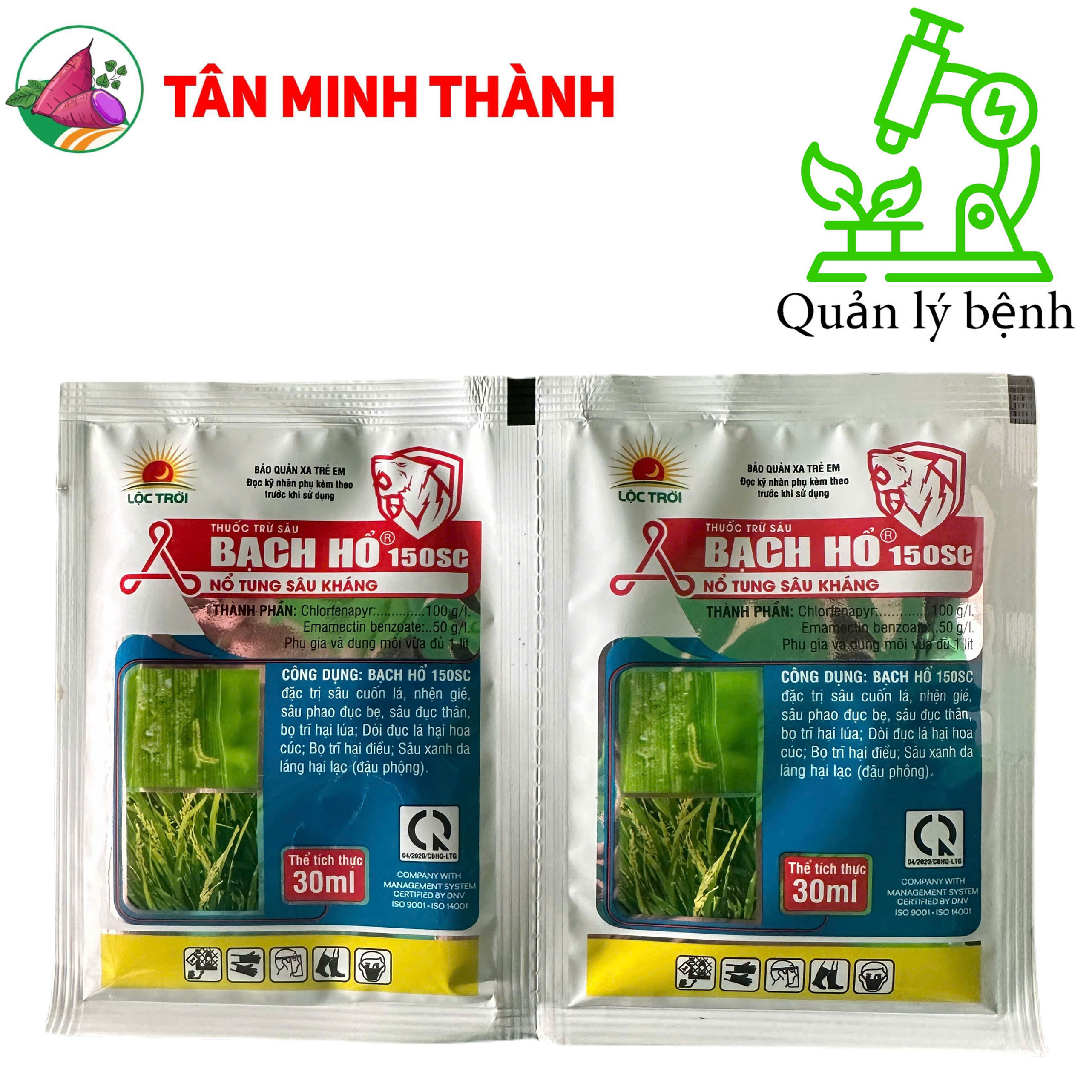 Bạch Hổ 150SC - Thuốc trừ sâu cuốn lá, nhện gié, sâu đục thân, bọ trĩ, dòi đục lá, sâu xanh