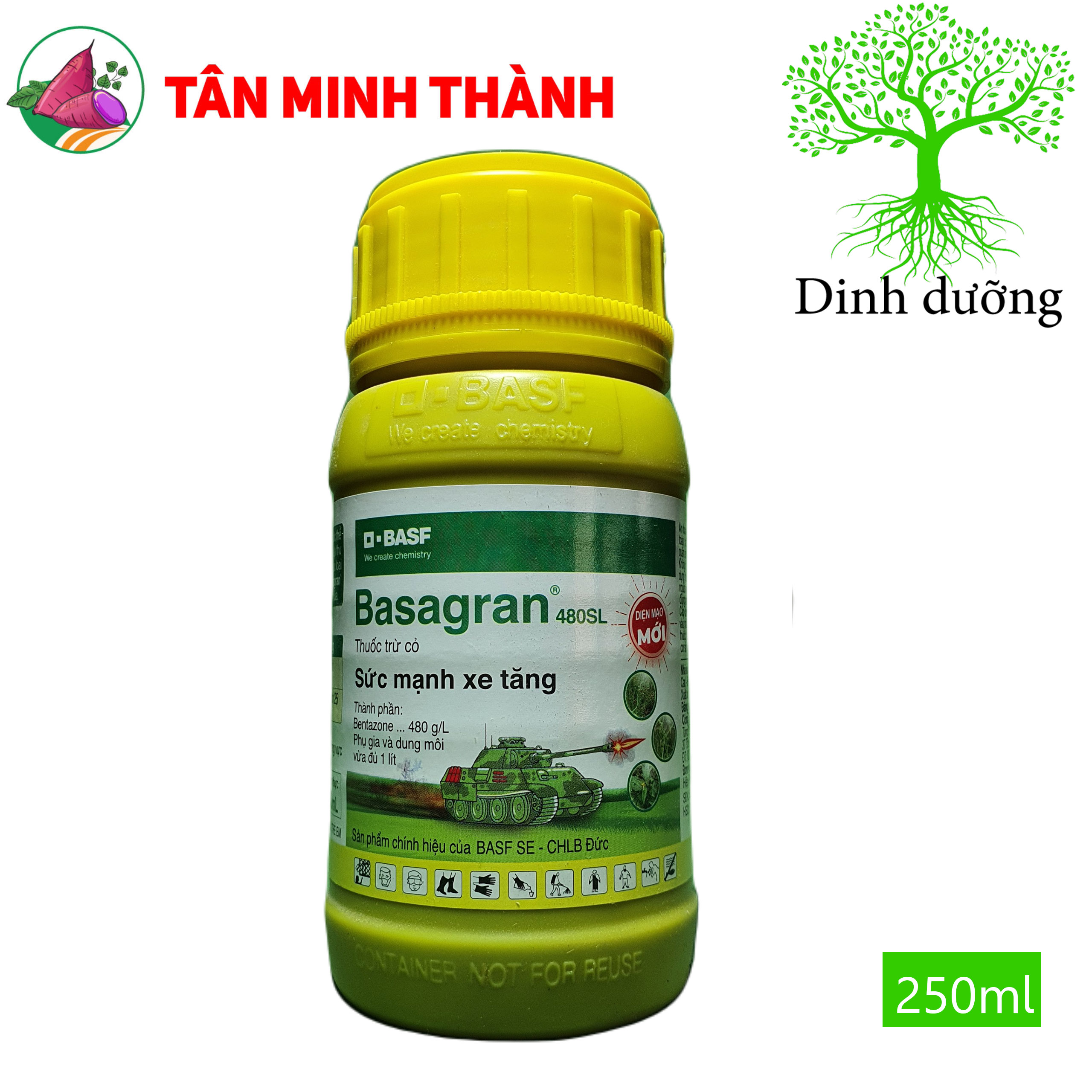 Basagran 480SL BASF - Thuốc trừ cỏ hậu nảy mầm, đặc trị cỏ chác lác, cỏ lá rộng trên ruộng lúa