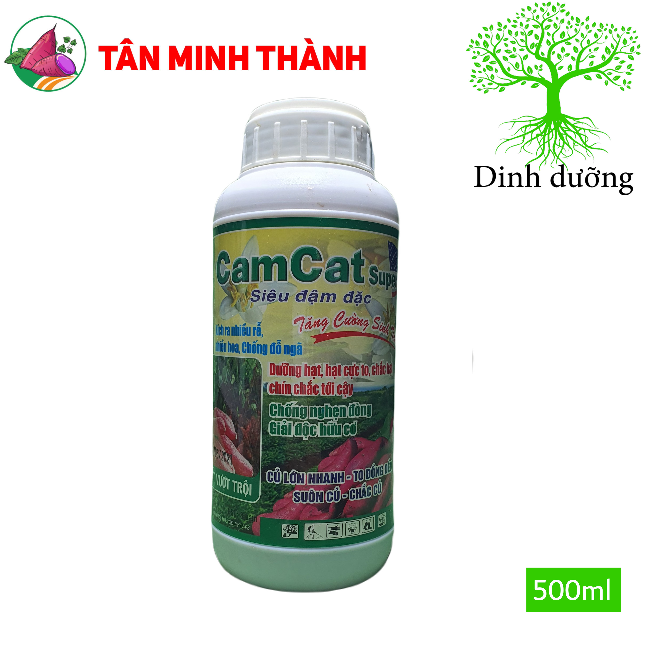 CamCat Super - Thuốc kích ra rễ, chống đỗ ngã, dưỡng hạt, to hạt, chắc hạt, lớn củ, xuôn củ, phân giải hữu cơ