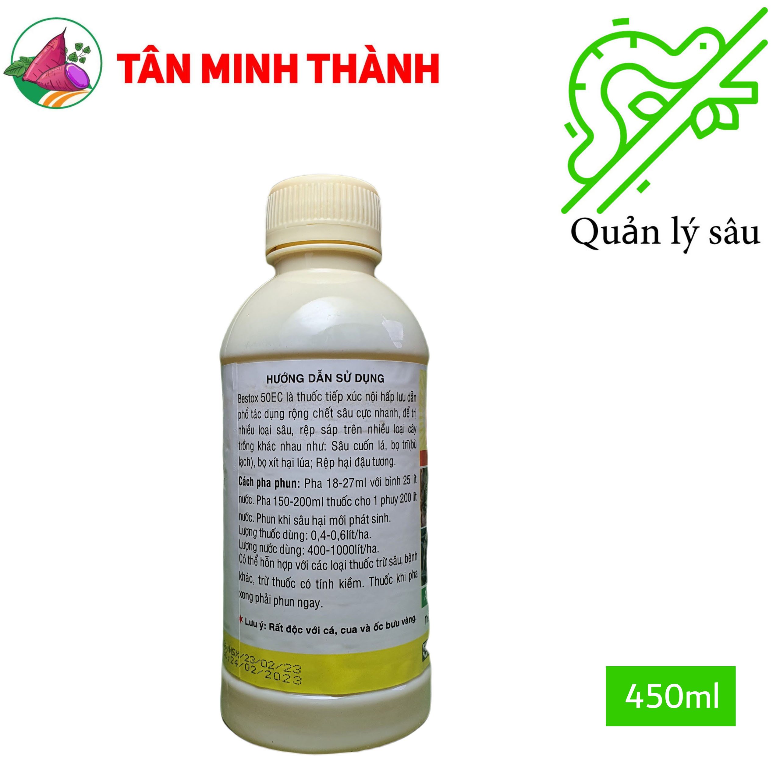 Bestox 5EC - Thuốc trừ sâu cuốn lá, bọ trĩ, sùng khoai lang, bù lạch, bọ xít, rệp sáp, rầy mềm, rệp muội