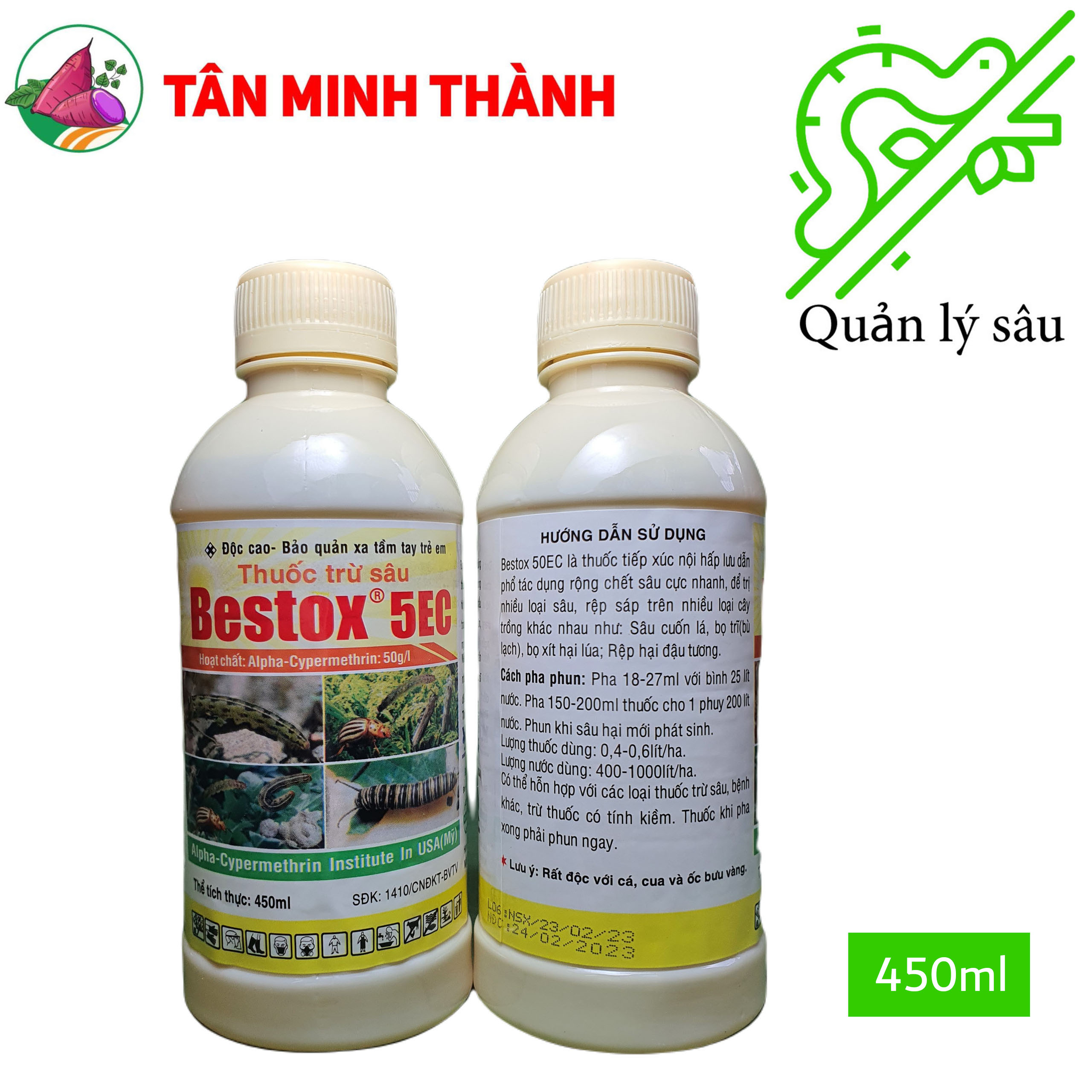 Bestox 5EC - Thuốc trừ sâu cuốn lá, bọ trĩ, sùng khoai lang, bù lạch, bọ xít, rệp sáp, rầy mềm, rệp muội