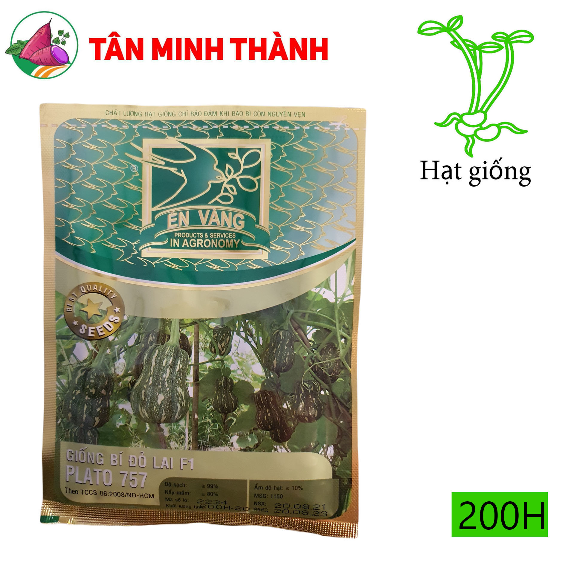 Bí Đỏ Hồ Lô PLATO 757 - Hạt giống Én Vàng