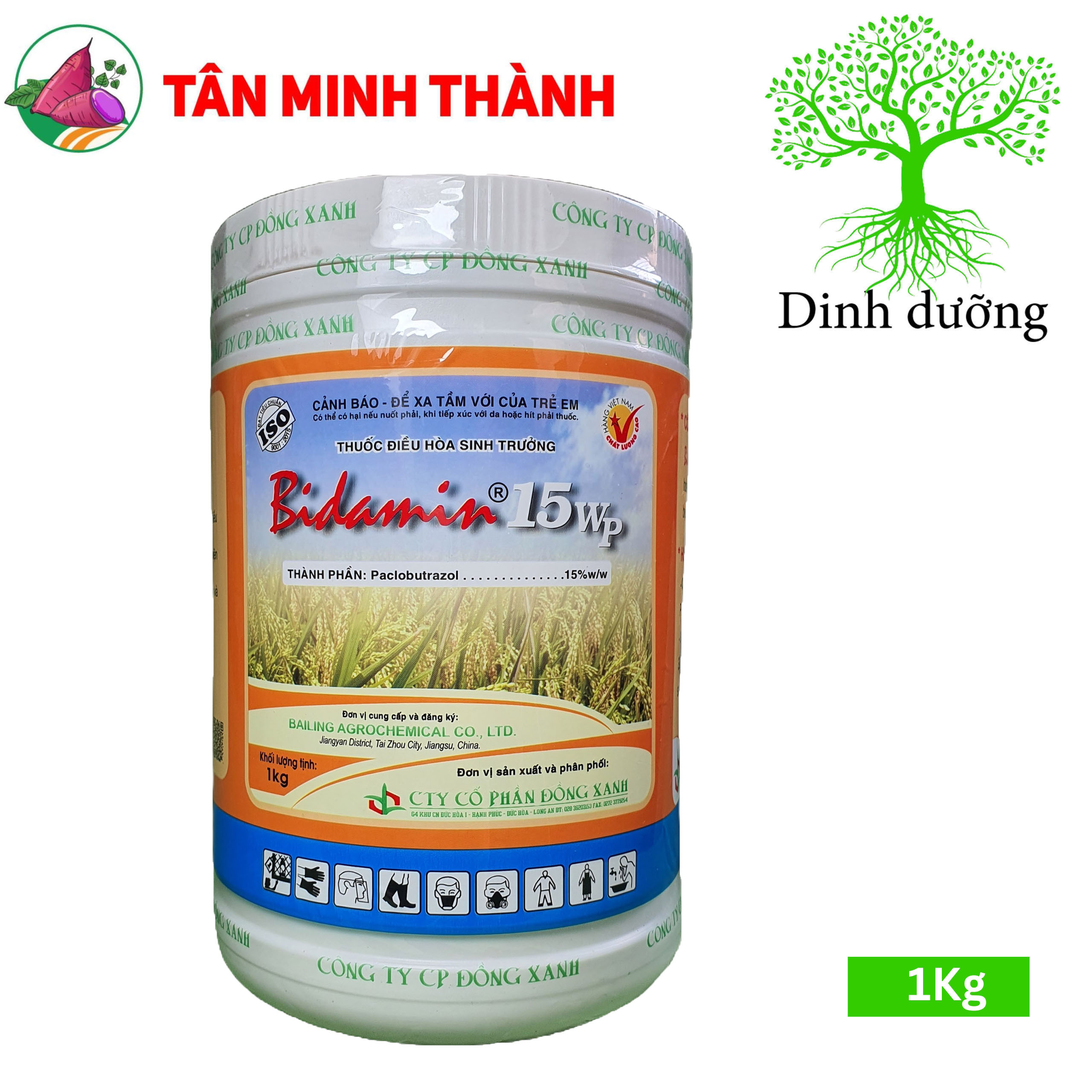 Bidamin 15WP - Thuốc kích thích phân hóa mầm hoa, ra hoa đồng loạt, cứng cây, chặn đọt, đứng dây, dày lá