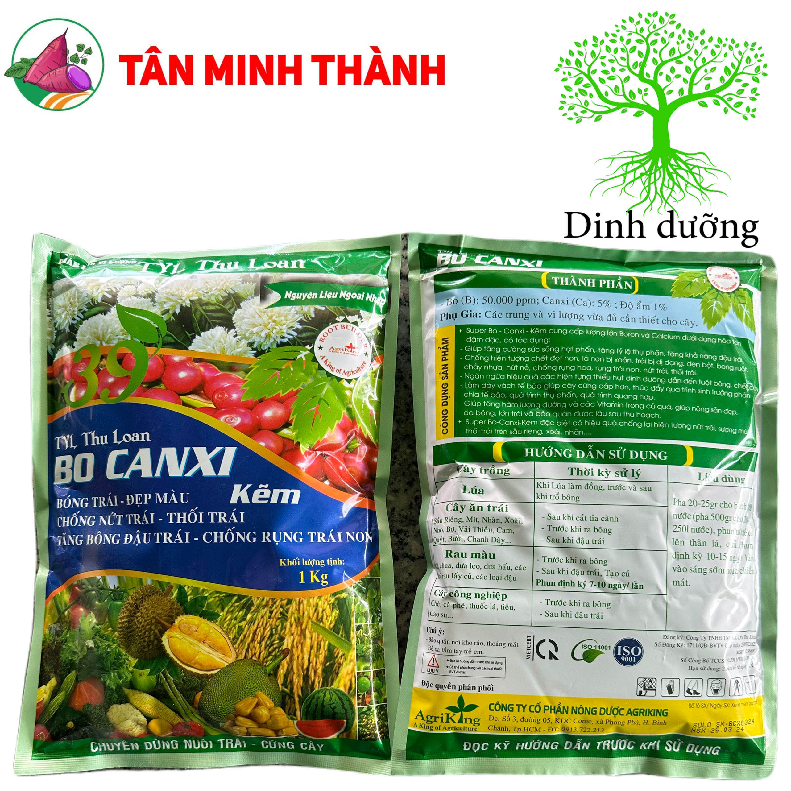 Bo Canxi - Thuốc kích thích ra hoa, đậu trái, giúp to trái, bóng, chống nứt trái, thối trái, rụng trái non