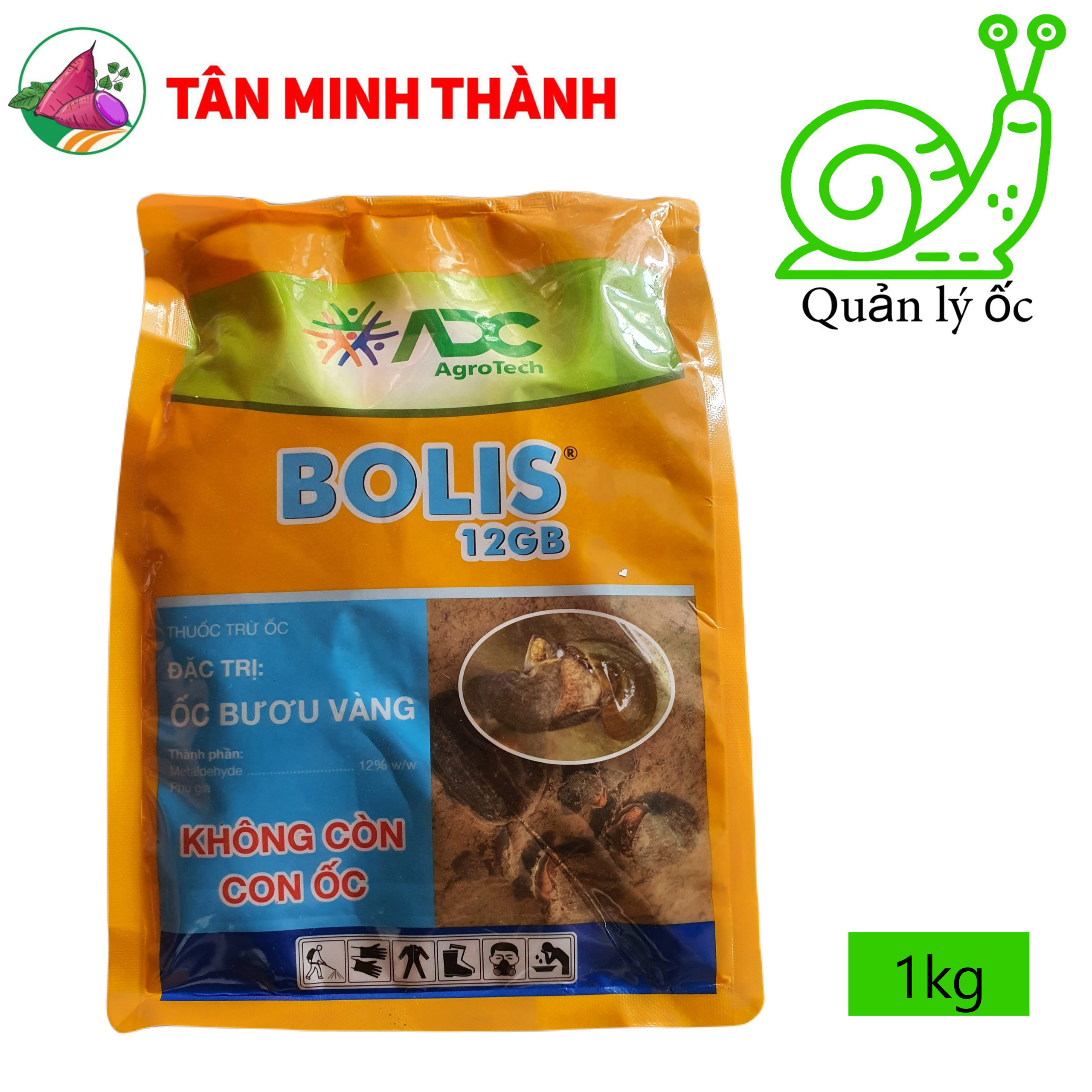 Bolis 12GB Đỏ ADC - Thuốc đặc trị ốc bươu vàng dạng bả mồi hạt nhỏ