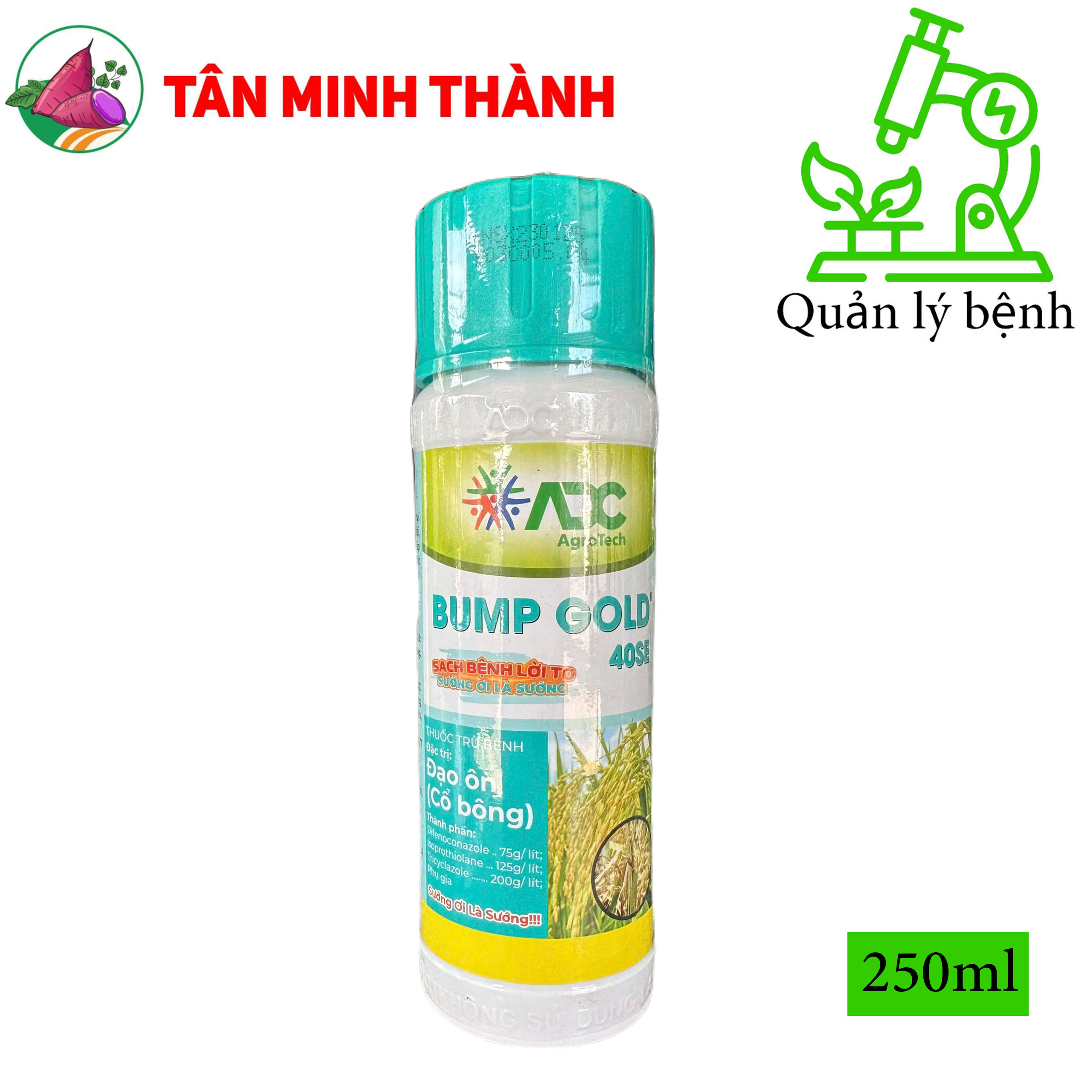 Bump Gold ADC 40SE - Thuốc đặc trị đạo ôn lá, đạo ôn cổ bông, lem lép hạt, thối cổ gié trên lúa