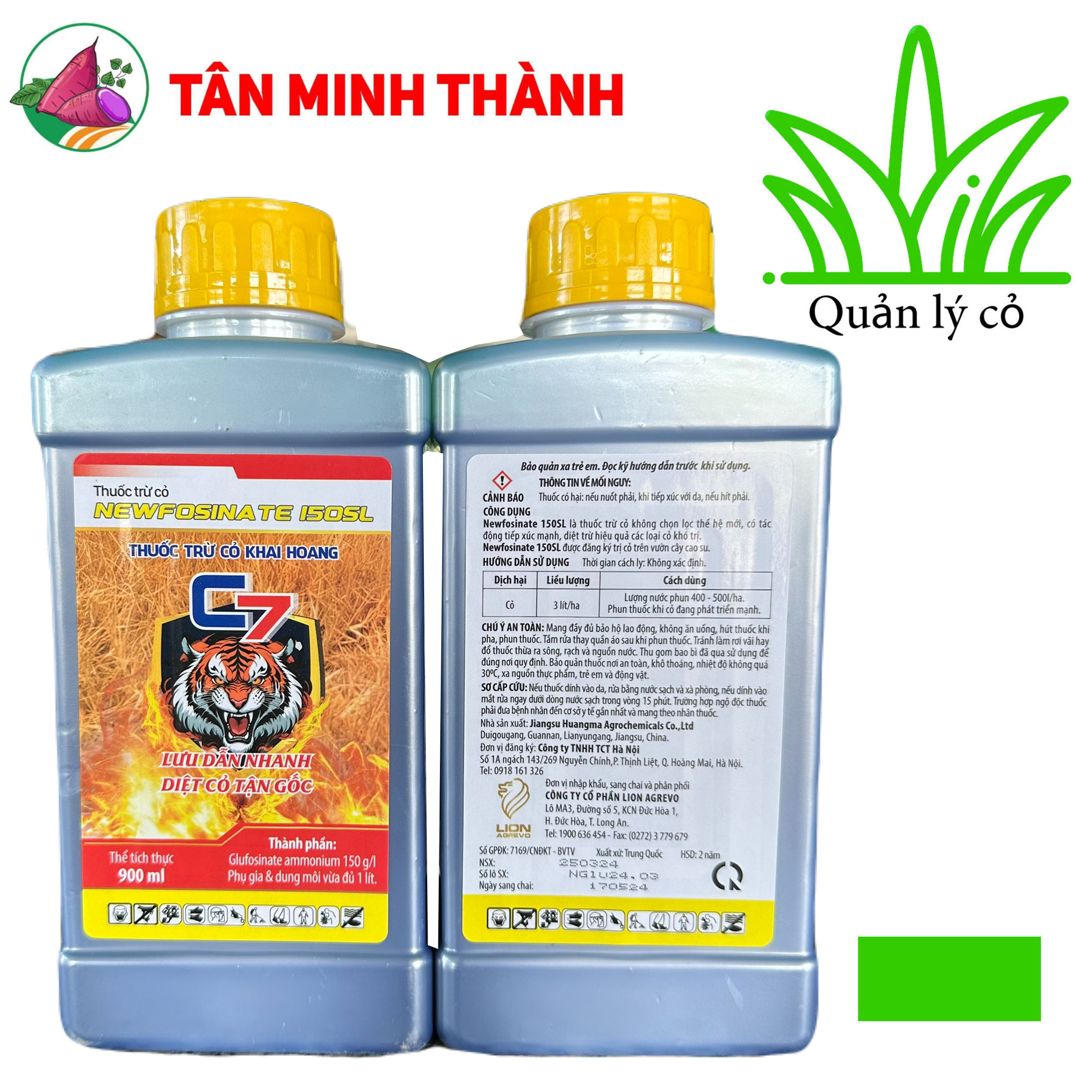 C7 Newfosinate 150SL - Thuốc trừ cỏ khai hoang, lưu dẫn, diệt tận gốc