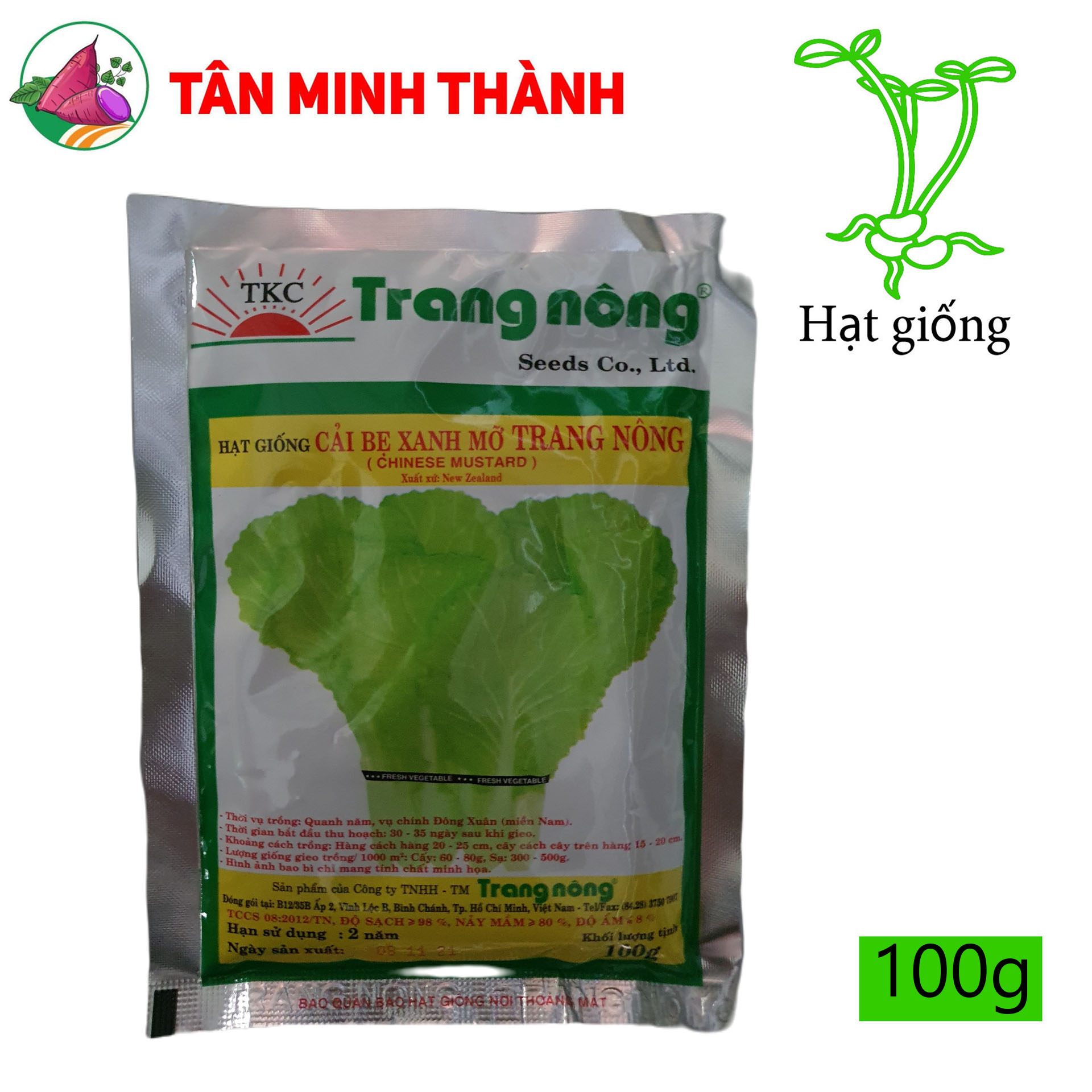 Cải Bẹ Xanh Mỡ - Hạt giống Trang Nông