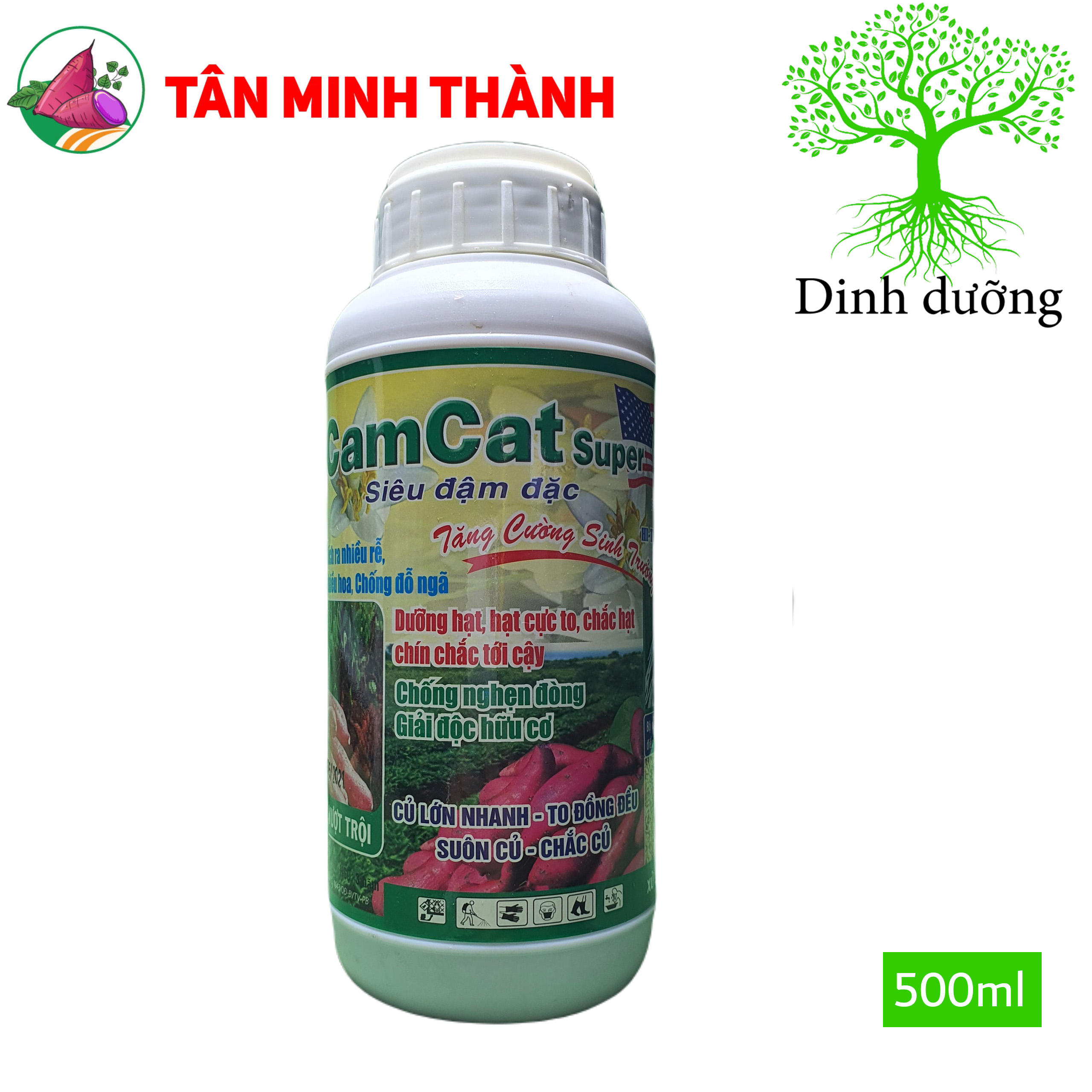 CamCat Super - Thuốc kích ra rễ, chống đỗ ngã, dưỡng hạt, to hạt, chắc hạt, lớn củ, xuôn củ, phân giải hữu cơ