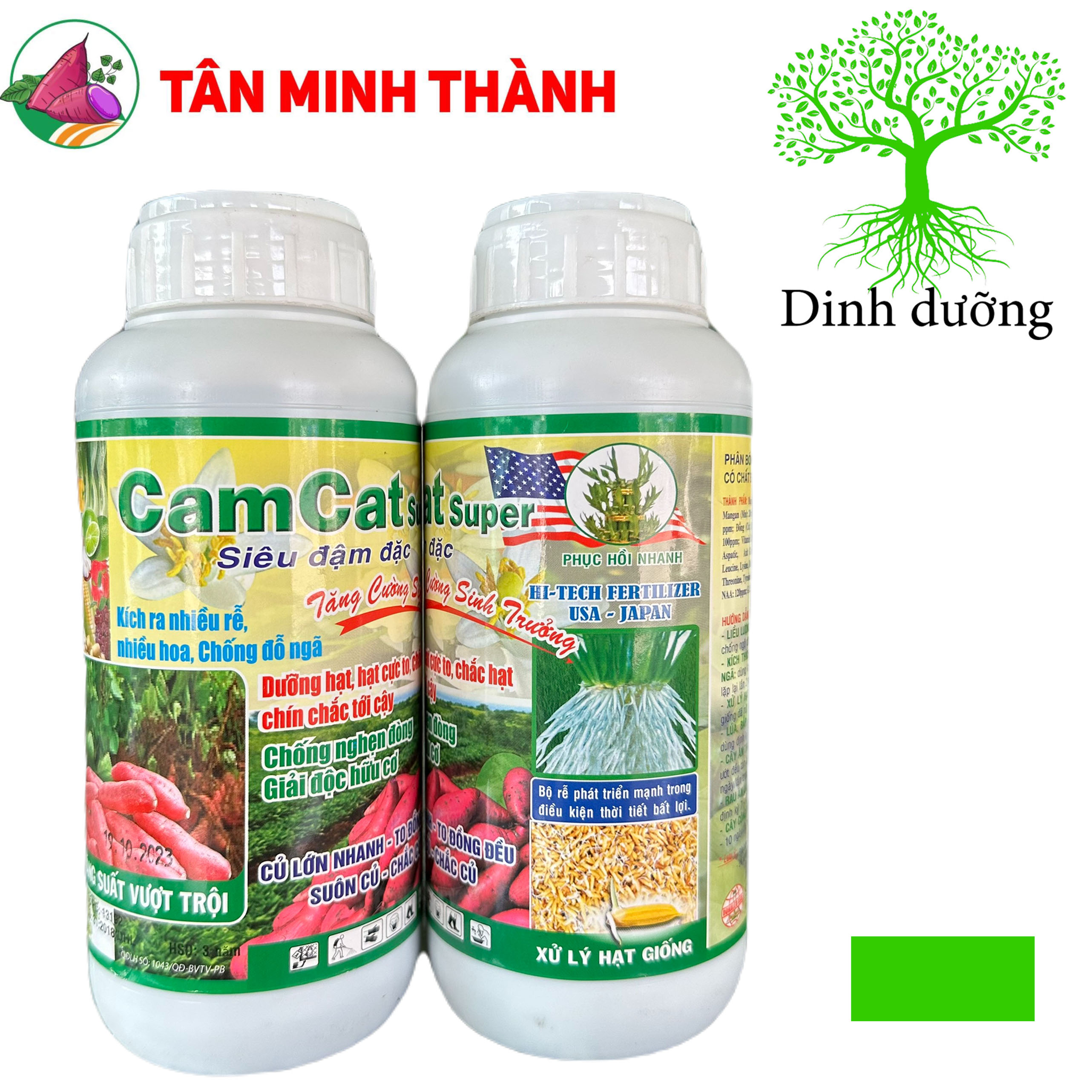 CamCat Super - Thuốc kích ra rễ, chống đỗ ngã, dưỡng hạt, to hạt, chắc hạt, lớn củ, xuôn củ, phân giải hữu cơ