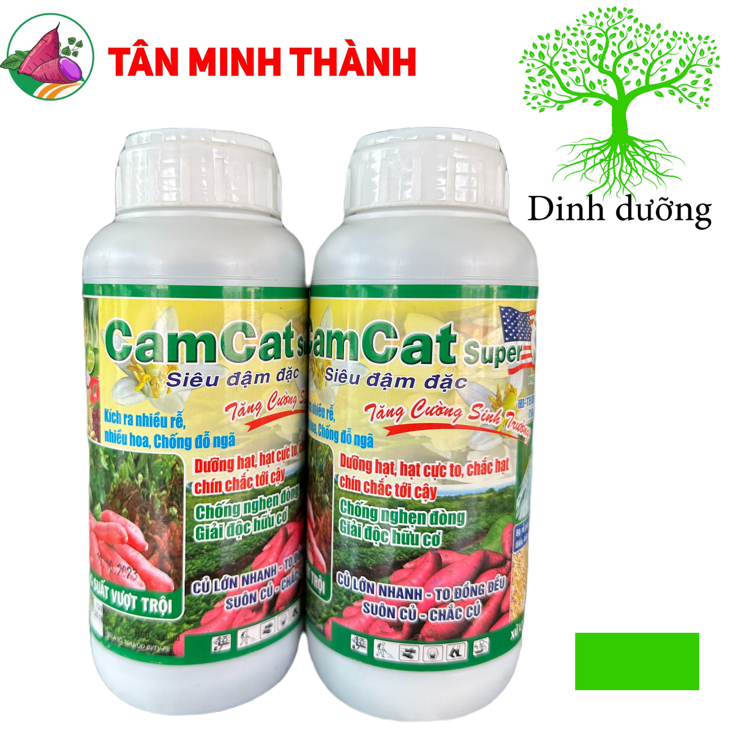 CamCat Super - Thuốc kích ra rễ, chống đỗ ngã, dưỡng hạt, to hạt, chắc hạt, lớn củ, xuôn củ, phân giải hữu cơ