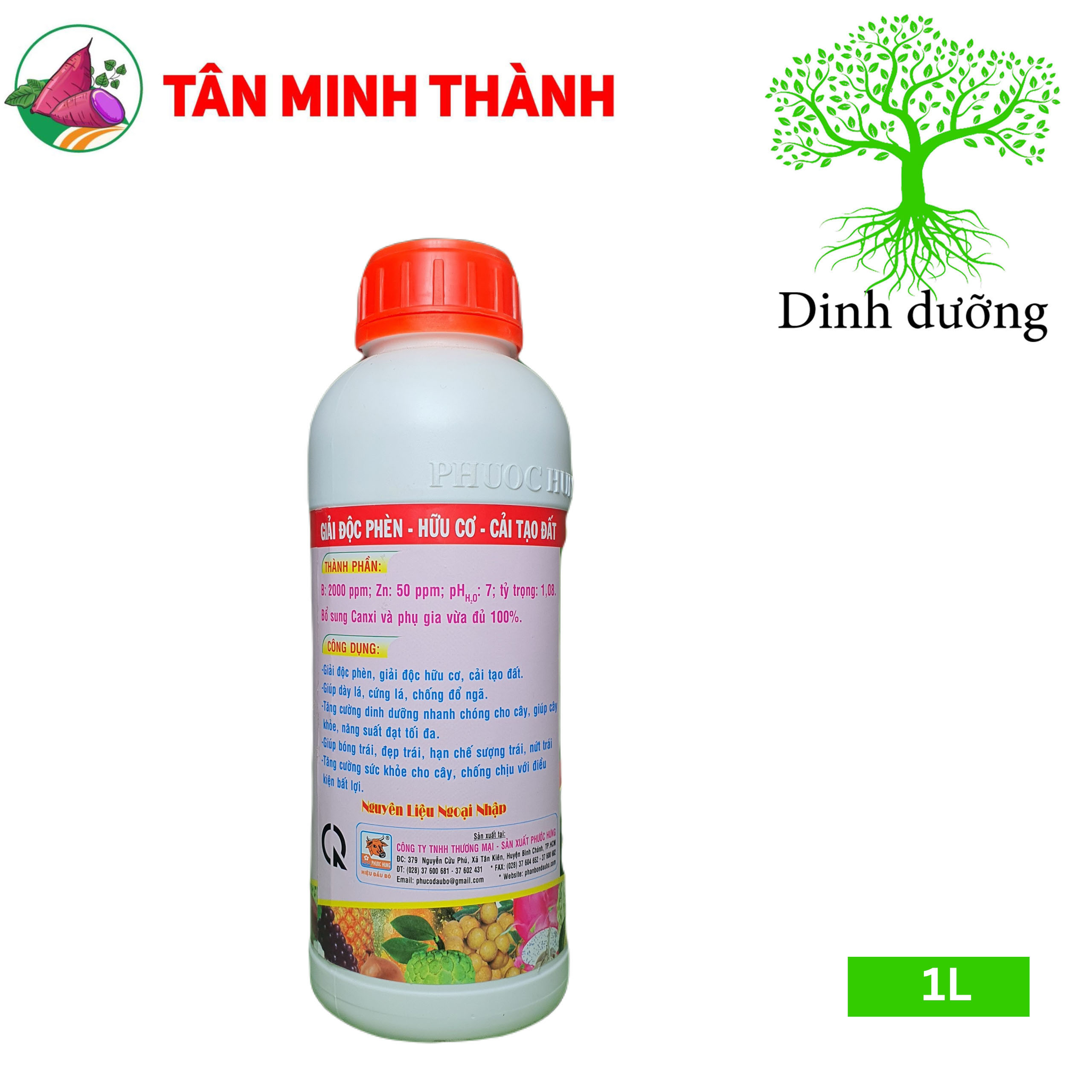 Canxi Sữa Vôi Sữa Đầu Bò 11 - Thuốc bóng trái, đẹp trái, chống sượng trái, cứng cây, hạ phèn, phân giải hữu cơ, cải tạo đất