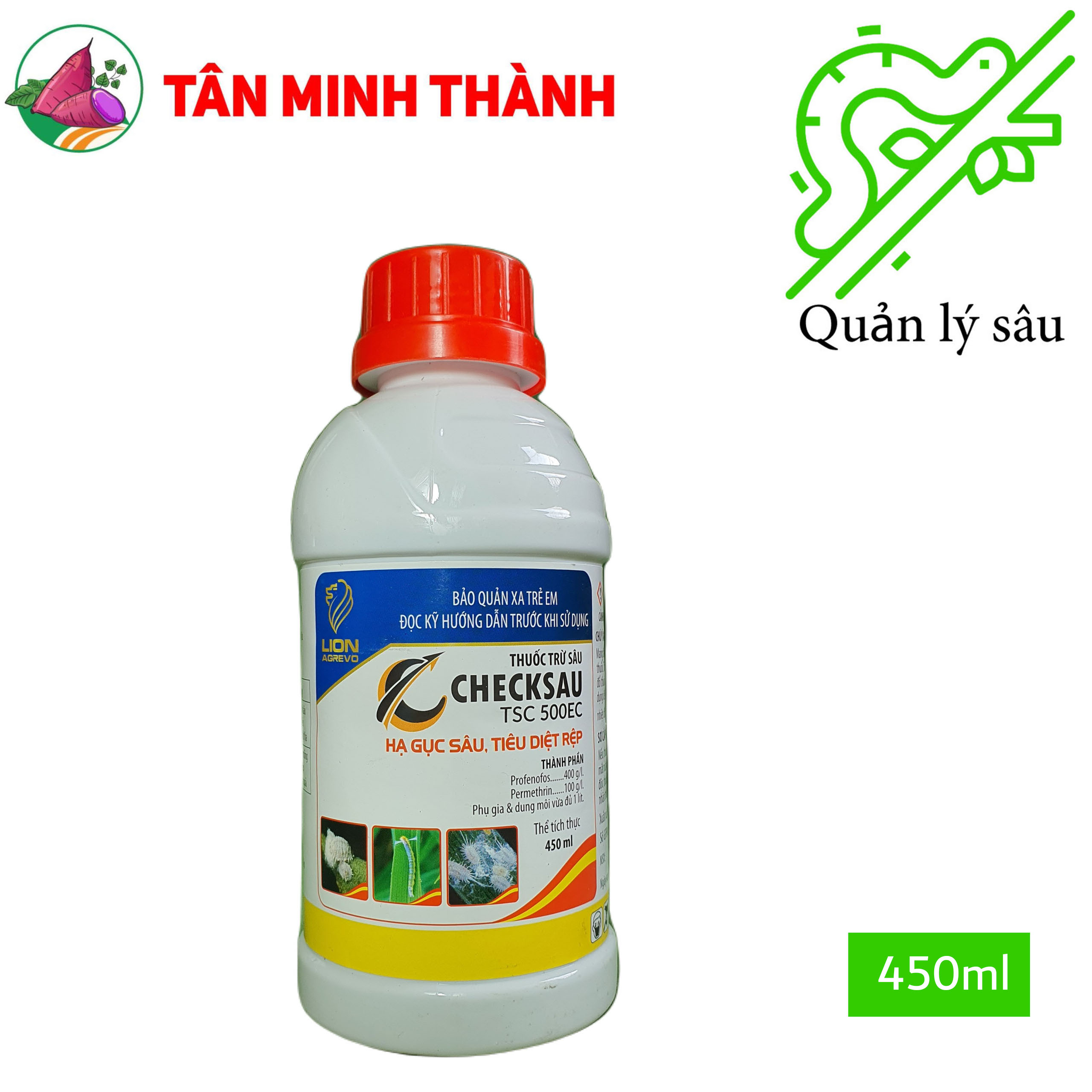 Checksau TSC 500EC - Thuốc đặc trị rệp sáp, sùng khoai lang, sâu cuốn lá, sâu ăn lá, rầy mềm, bọ phấn trắng, rầy nâu, bọ trĩ