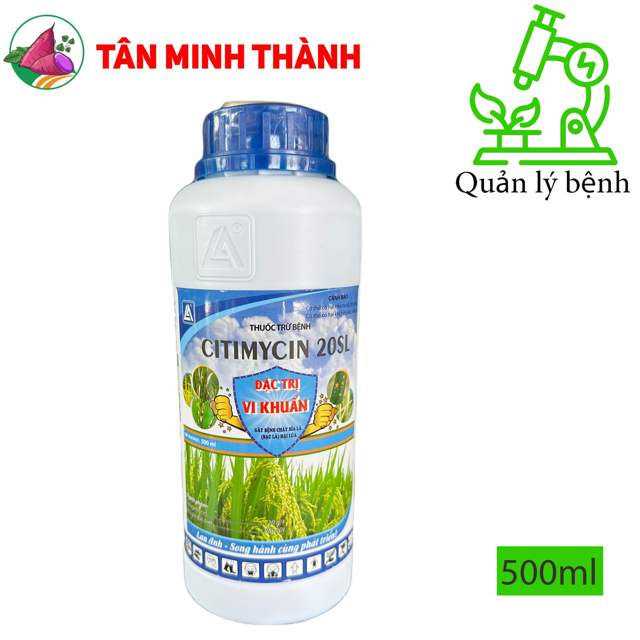 Citimycin 20SL - Thuốc đặc trị vi khuẩn bệnh bạc lá, đốm lá, thối trái