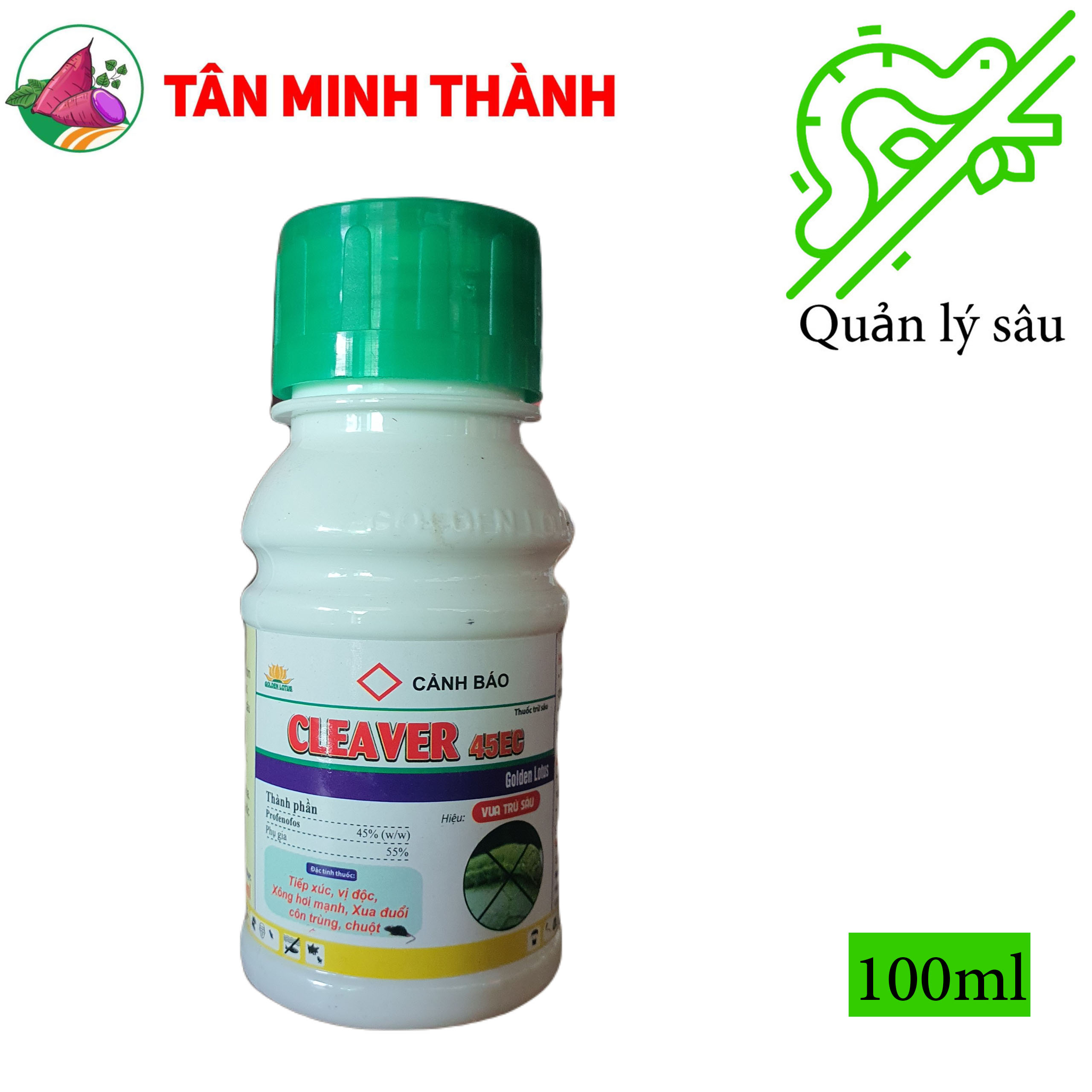 Cleaver Thường 45EC - Thuốc đặc trị sùng khoai lang, bọ hà, sâu đục lỗ kim, bướm, sâu phao, dòi đục lá, nhện đỏ, dòi đục lá