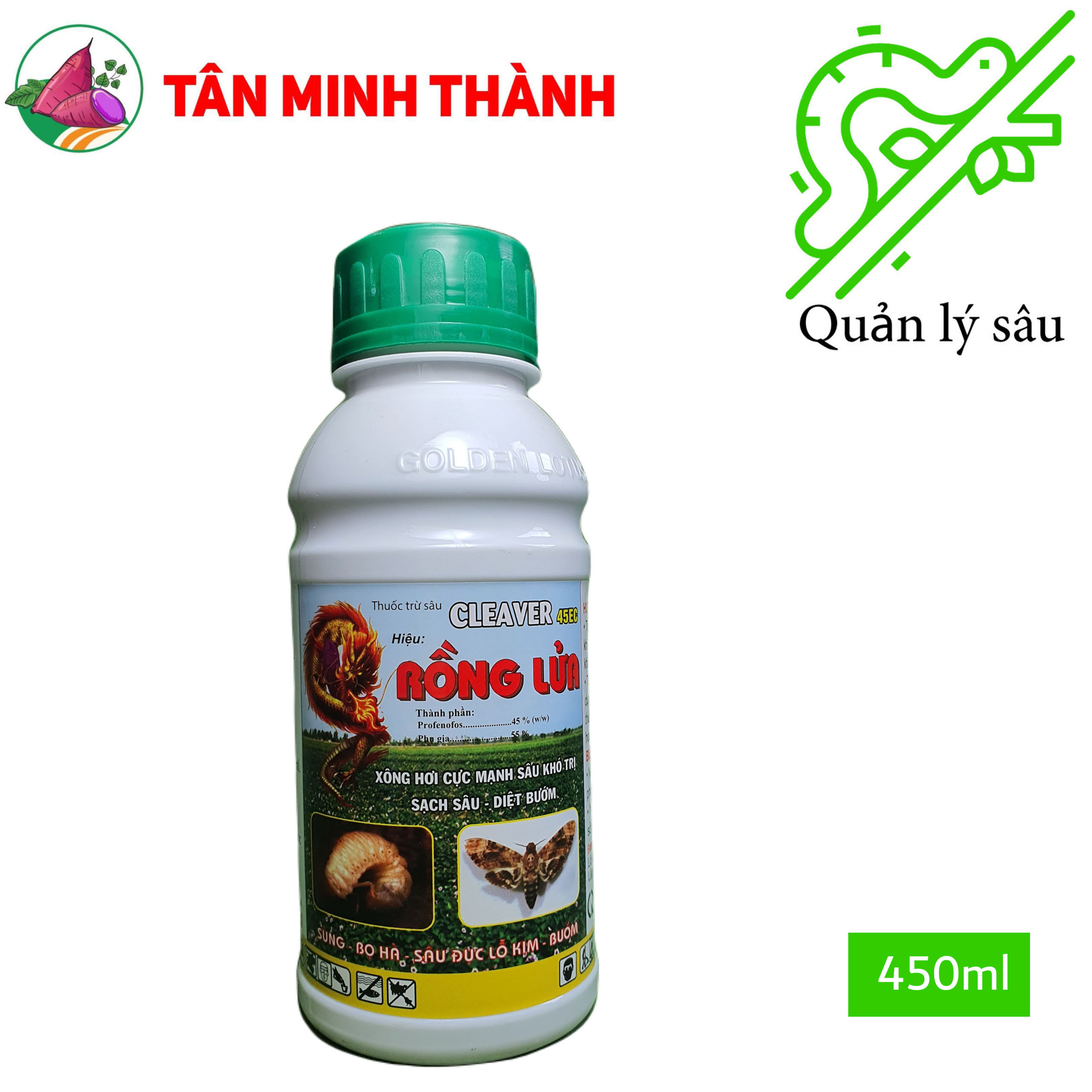 Cleaver Thường 45EC - Thuốc đặc trị sùng khoai lang, bọ hà, sâu đục lỗ kim, bướm, sâu phao, dòi đục lá, nhện đỏ, dòi đục lá