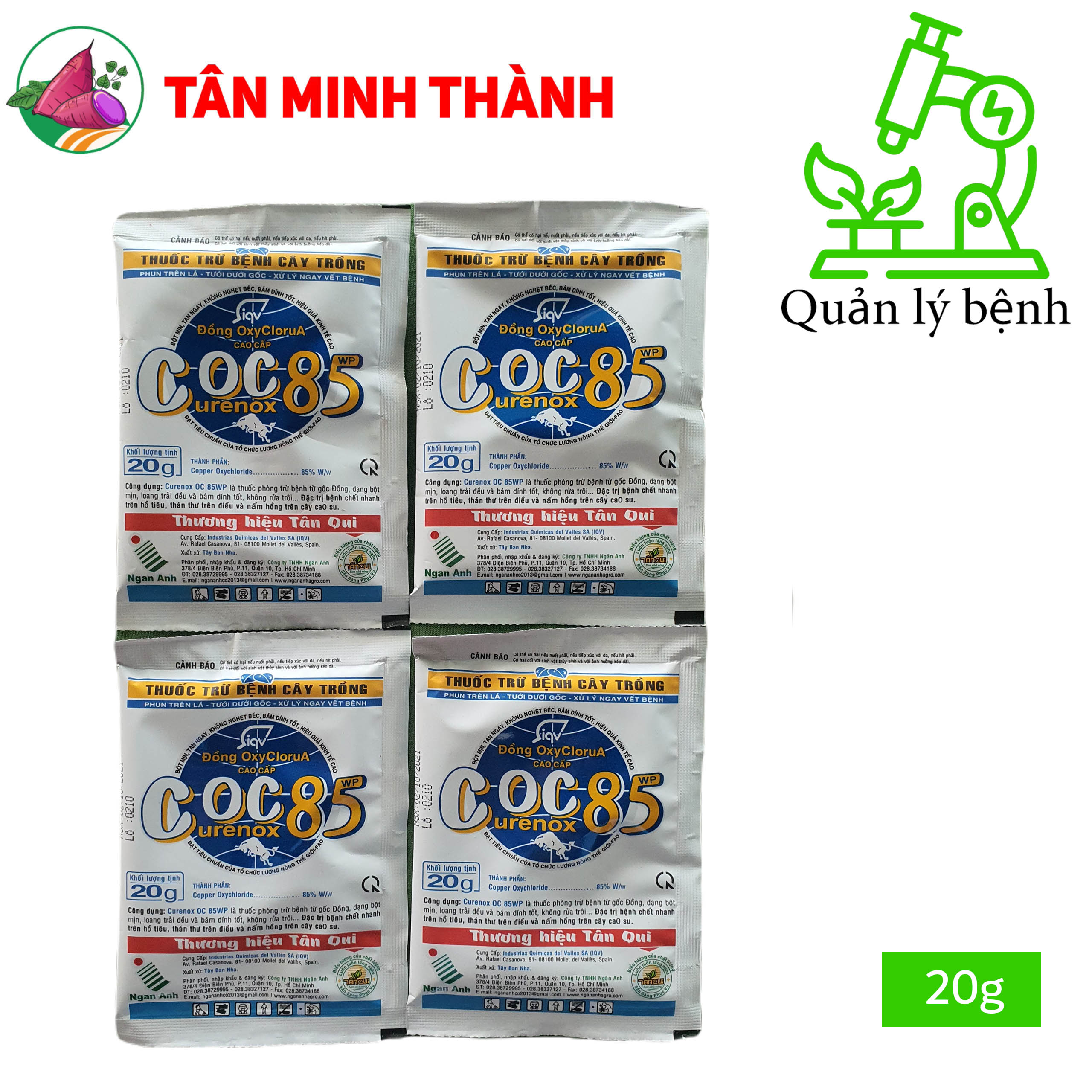 Coc 85wp gốc Đồng - Thuốc trừ bệnh thán thư, nấm hồng, héo cây con, héo nhanh, vàng lá, đốm lá