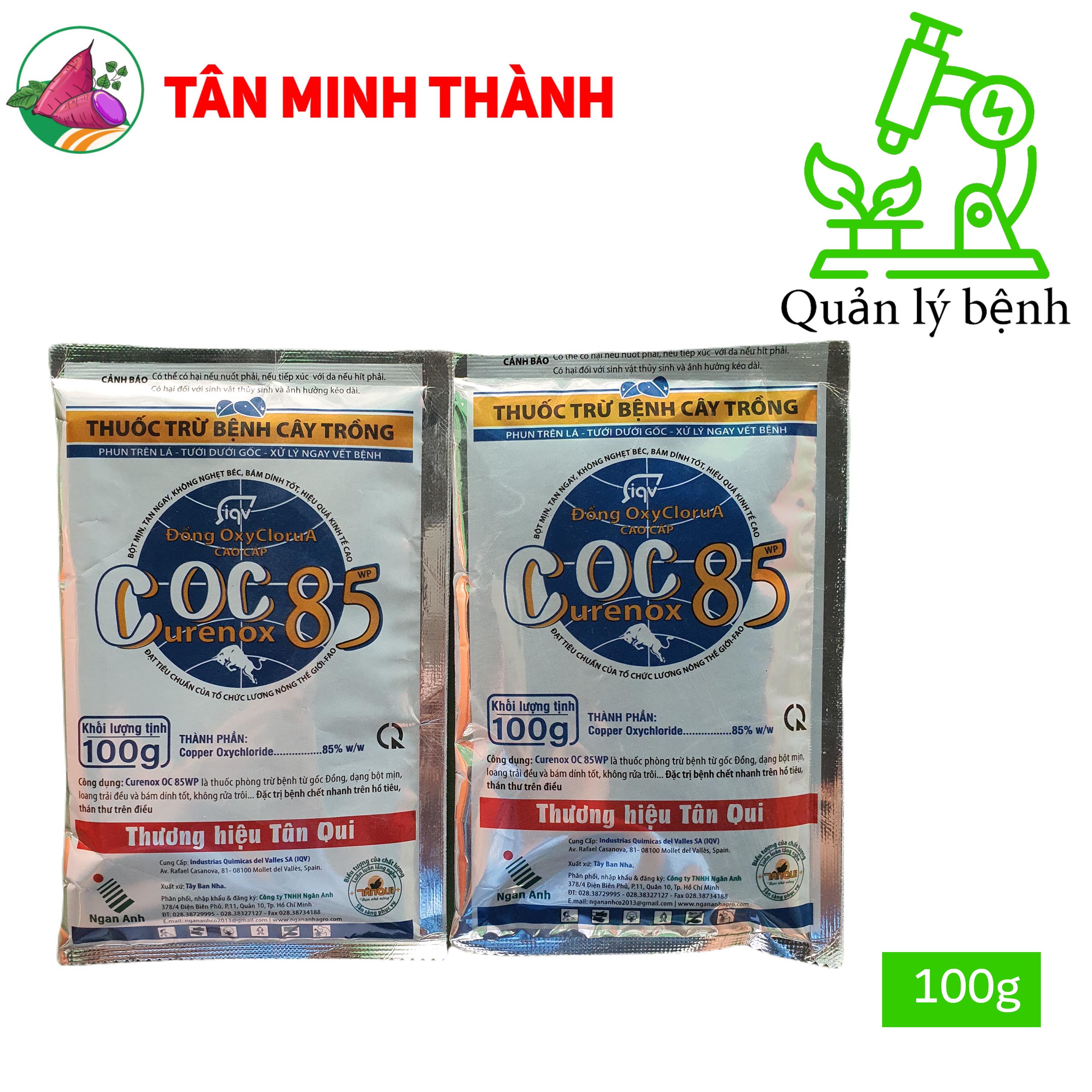 Coc 85wp gốc Đồng - Thuốc trừ bệnh thán thư, nấm hồng, héo cây con, héo nhanh, vàng lá, đốm lá